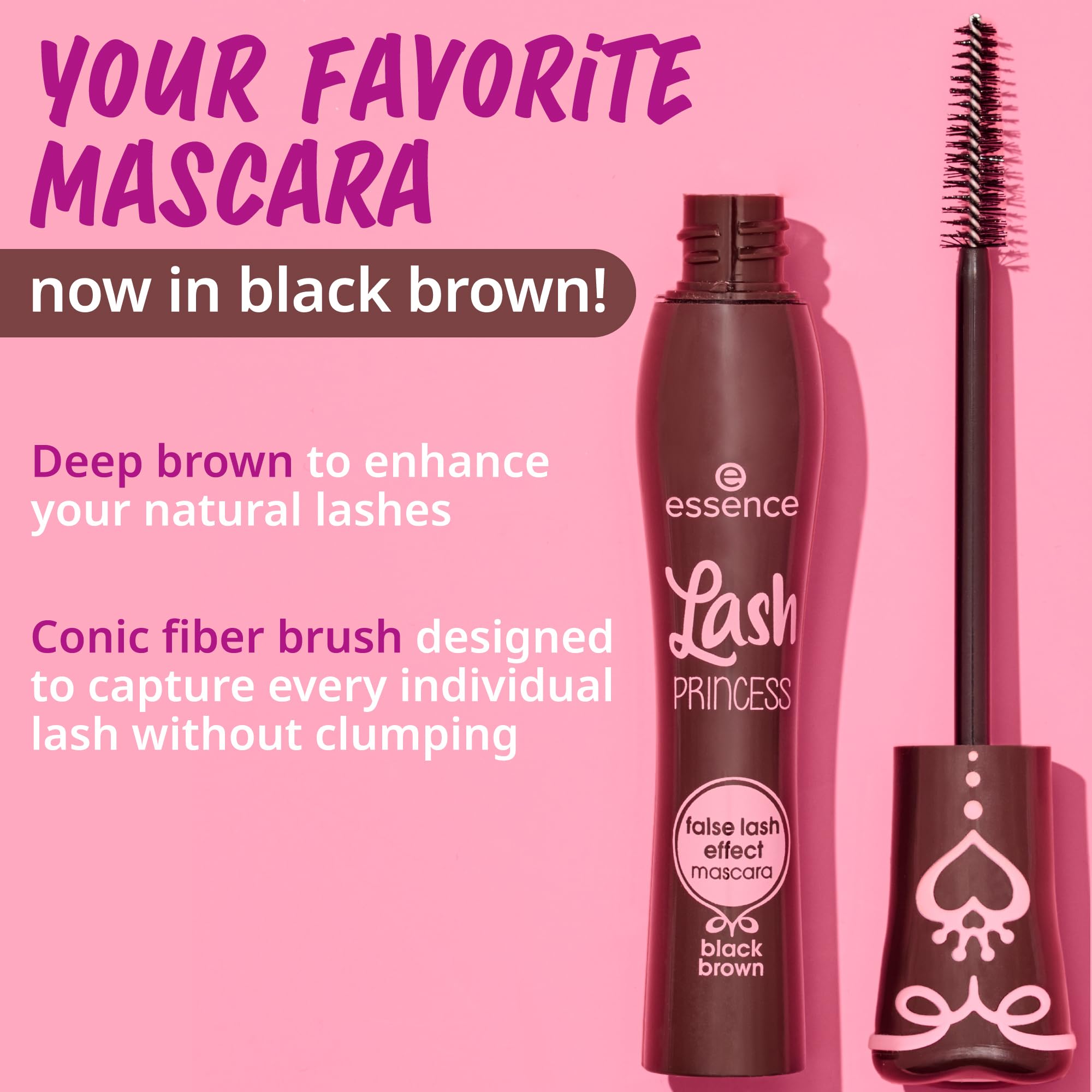 essence Lash PRINCESS False Lash Effect Mascara, Black Brown, Volumizing 3