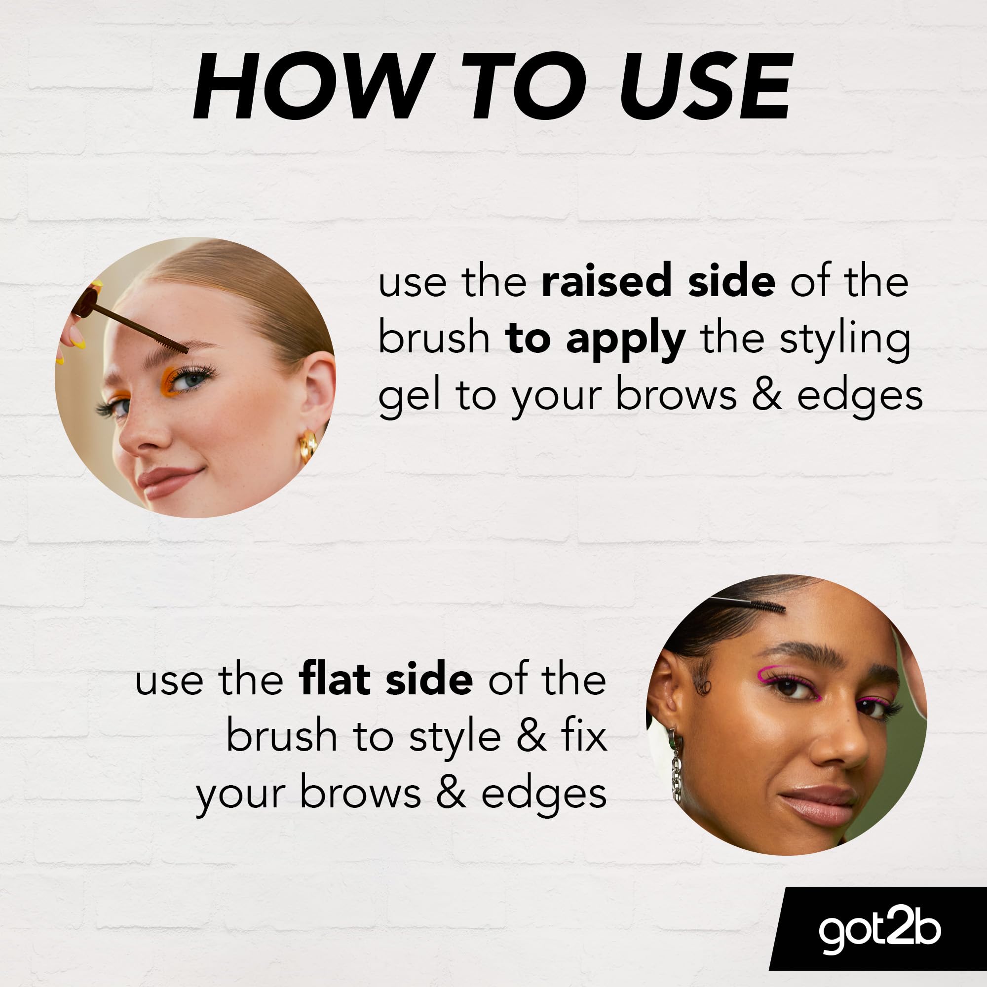 got2b Glued 4 Brows & Edges Tinted Gel 2 in 1 Buildable Colour Dark Brown to Black 16ml 3