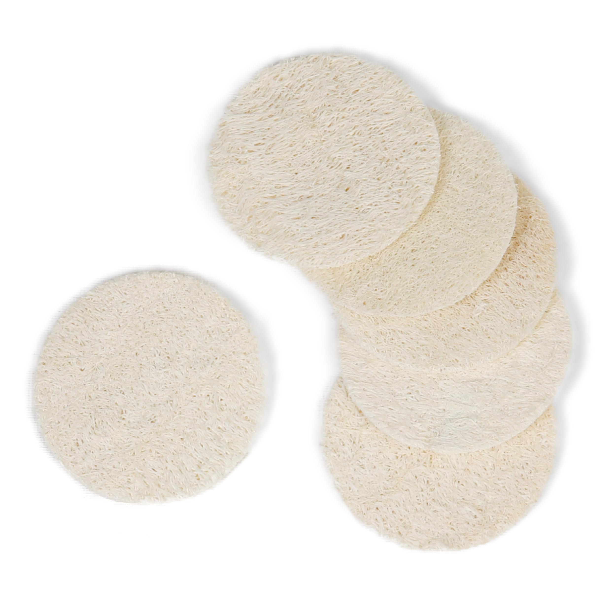 Eco Bath London Natural Loofah Facial Pads for Gentle Exfoliation and Deep Cleansing