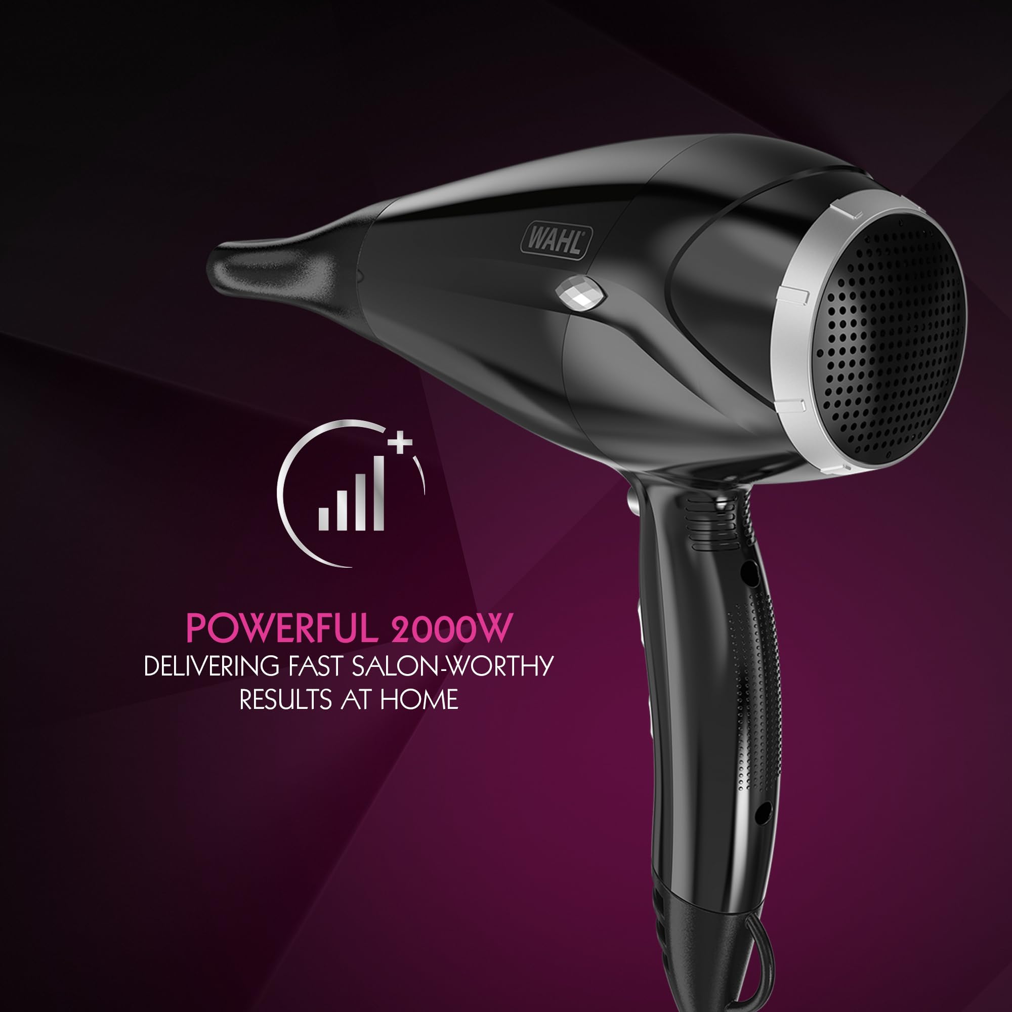 Wahl Power Shine 2000W Hair Dryer with Diffuser, Cool Shot, and 3 Heat Settings 4