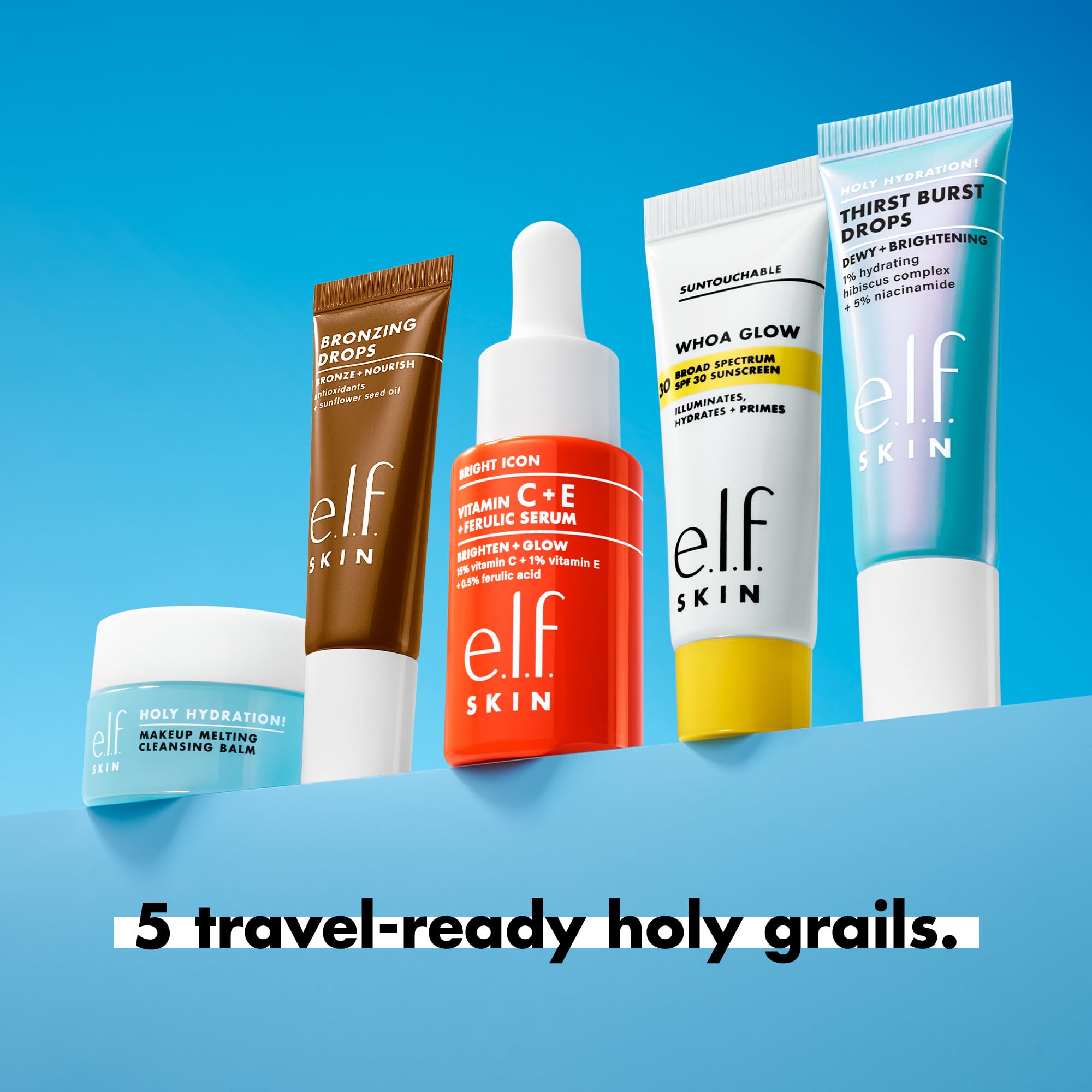e.l.f. SKIN Best & Obsessed Travel Skincare Kit with SPF 30 5