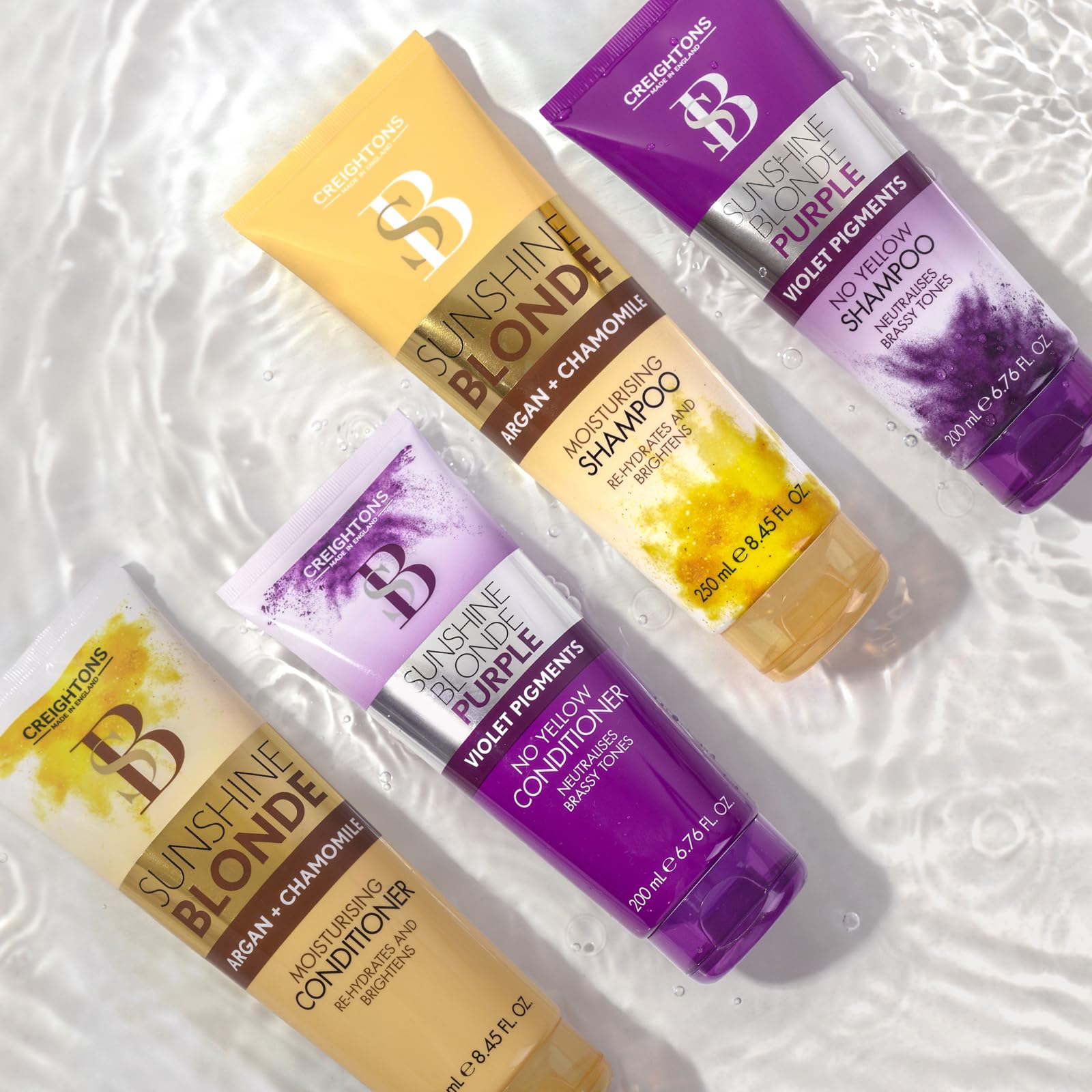 Creightons Sunshine Blonde Purple Violet Pigments Conditioner 200ml 2