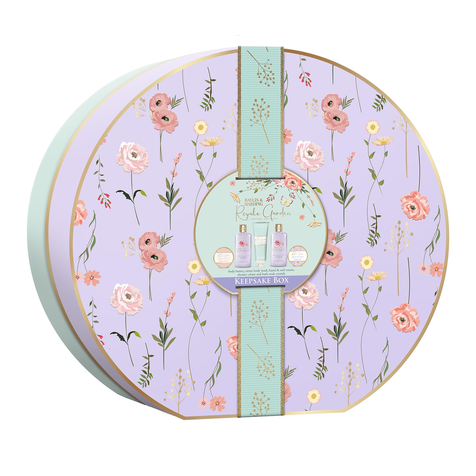 Baylis &amp; Harding Royale Garden Lavendel- und Hagebuttentee-Geschenkset in luxuriöser Hutschachtel (1 Stück) – Vegan 8