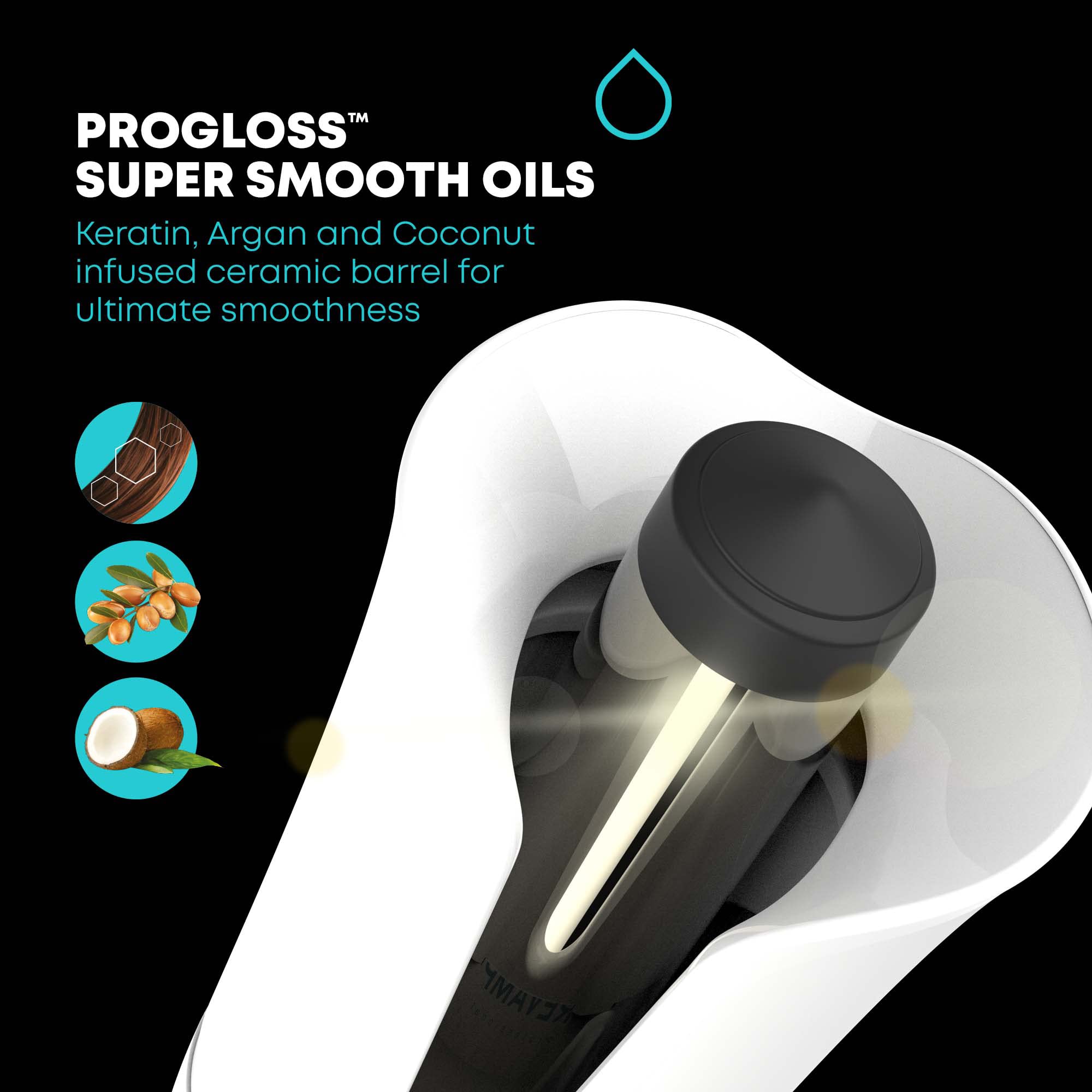 REVAMP Progloss Hollywood Curl Automatic Rotating Hair Curler with Ionic Ceramic Barrel 6