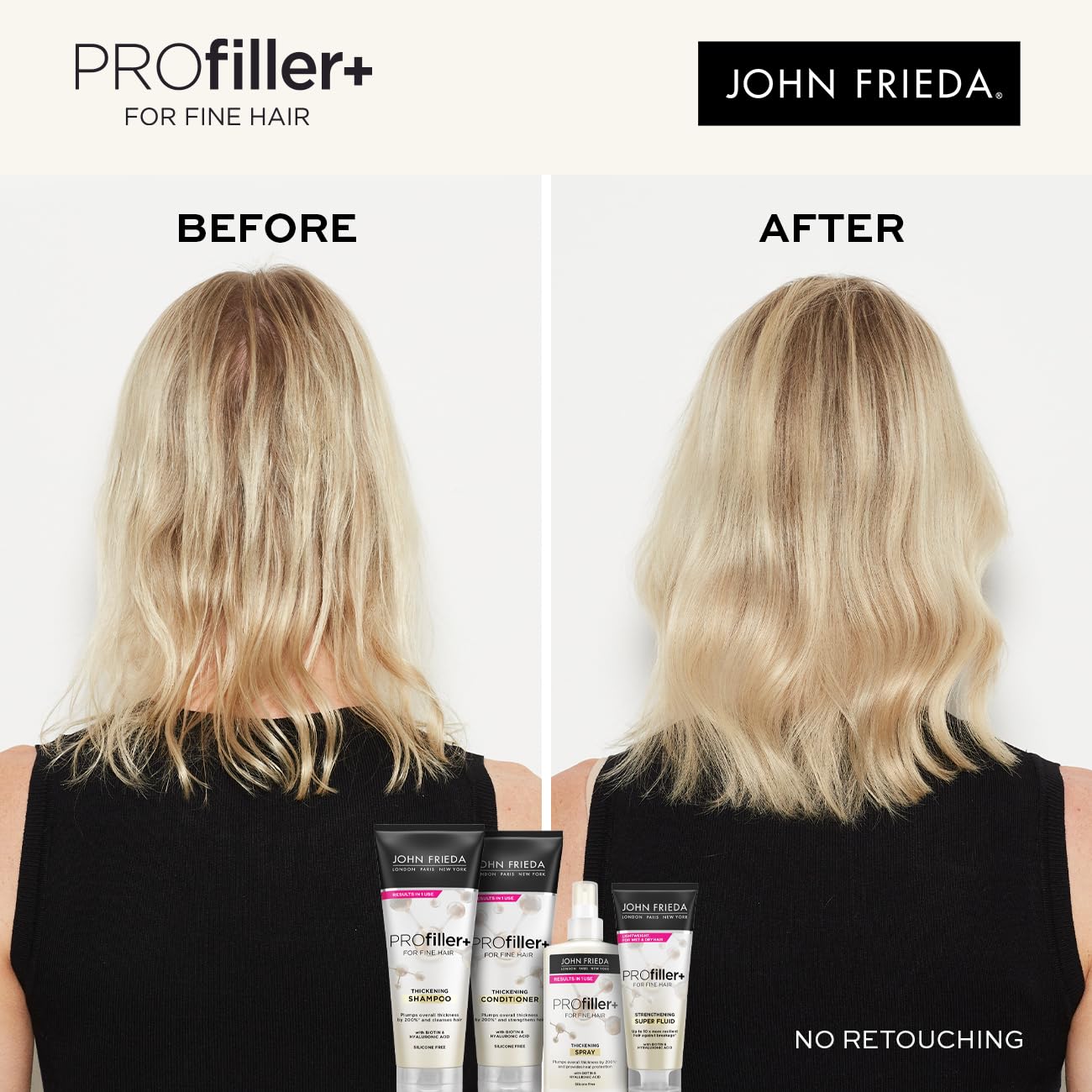 John Frieda PROfiller+ Verdickende Spülung für dünnes, feines Haar, 250 ml 4
