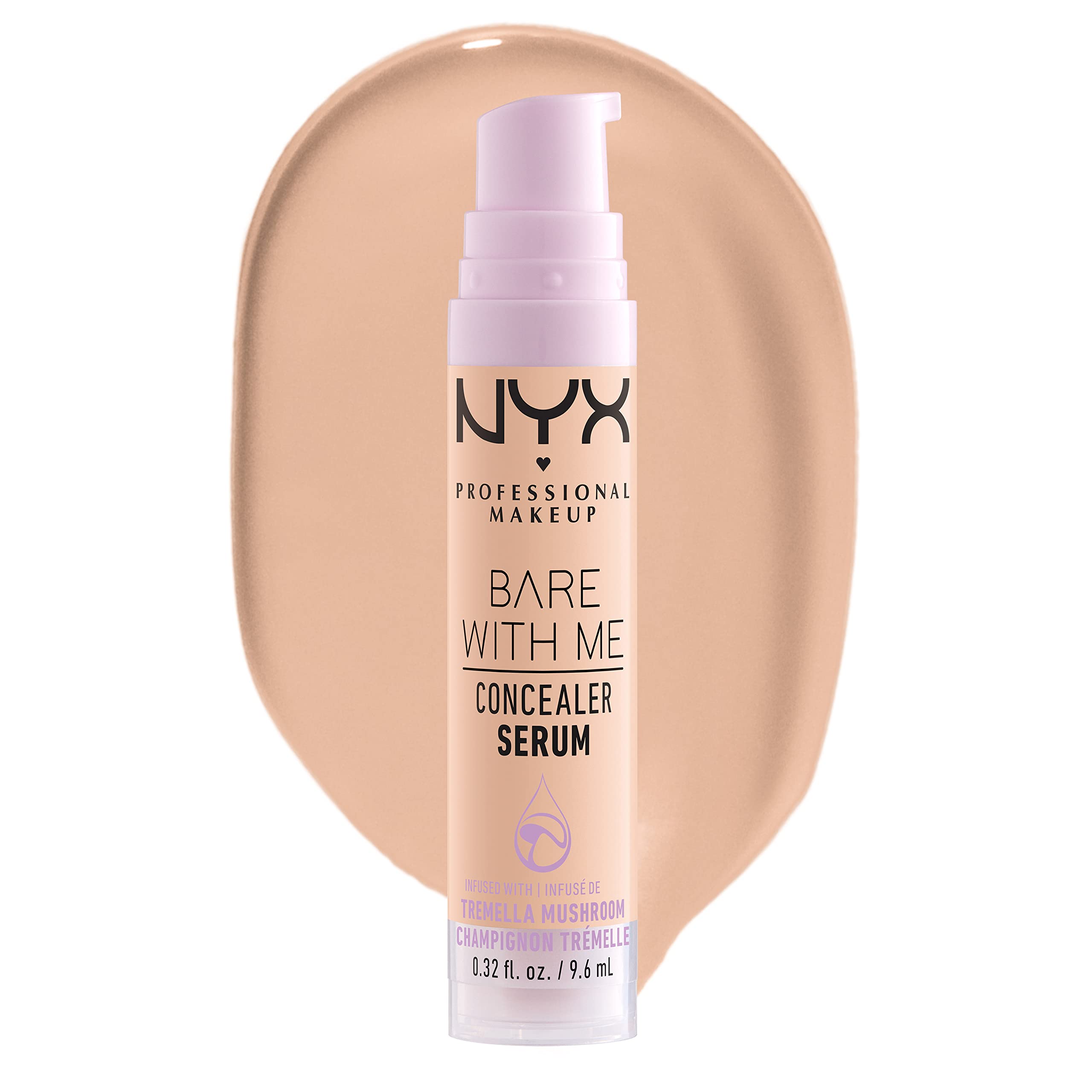 NYX Professional Makeup Bare With Me Concealer Serum for Dark Circles, Acne & Redness - Vanilla