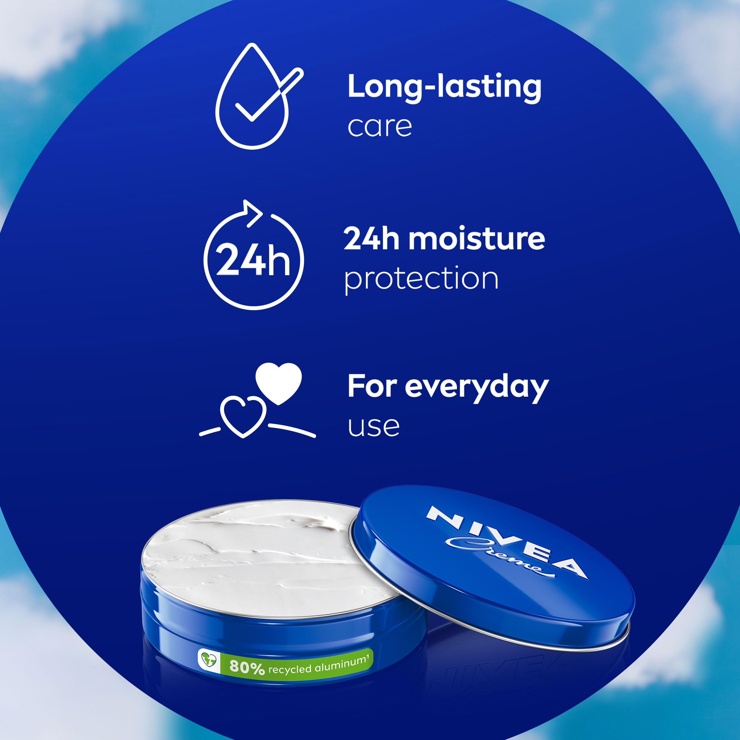 NIVEA Creme Tin (60ml) - Intensive Protective Moisturising Cream for Face, Body, and Hands
