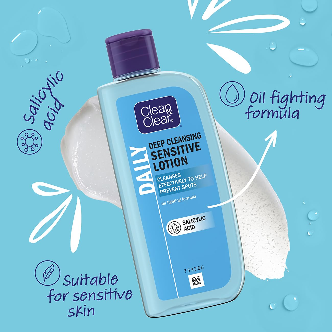 Clean & Clear Deep Cleansing Lotion For Sensitive Skin (200ml)