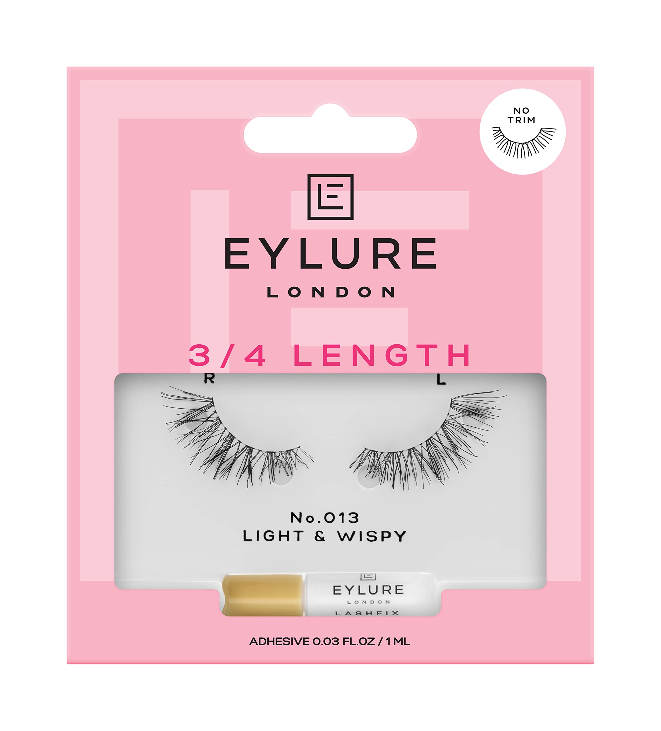 Eylure 3/4 Length False Lashes No. 013 Black - Wispy Definition