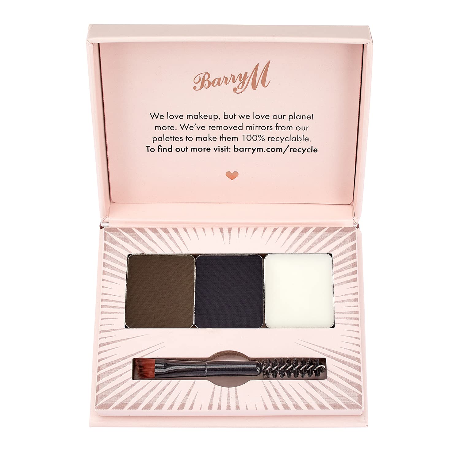 Barry M Cosmetics Fill And Shape Brow Kit Palette with Styling Soap - Dark Shade