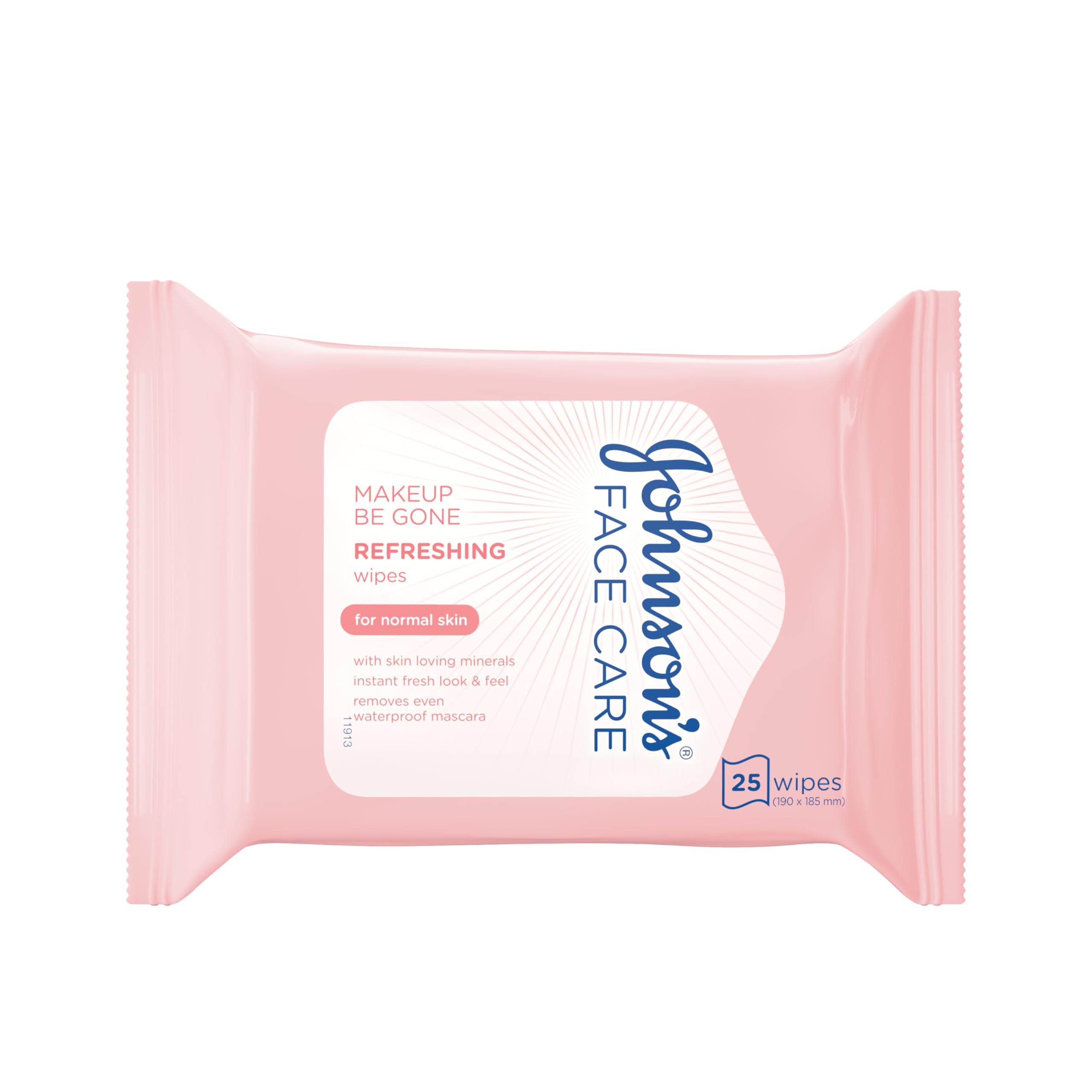 JOHNSON'S Face Care Makeup Be Gone Refreshing Wipes (25 Count)