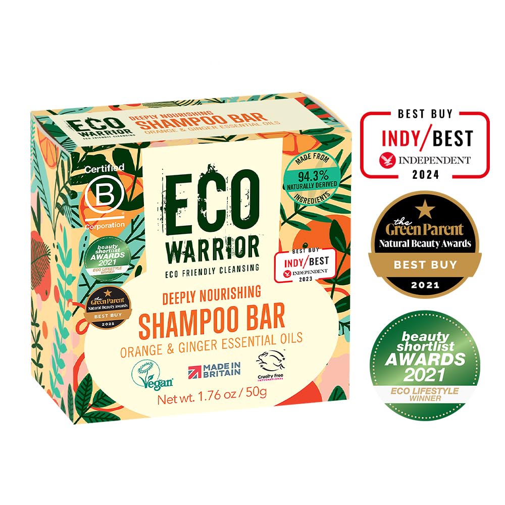 Little Soap Company Eco Warrior Deeply Nourishing Mini Shampoo Bar 50g | Vegan, Orange & Ginger