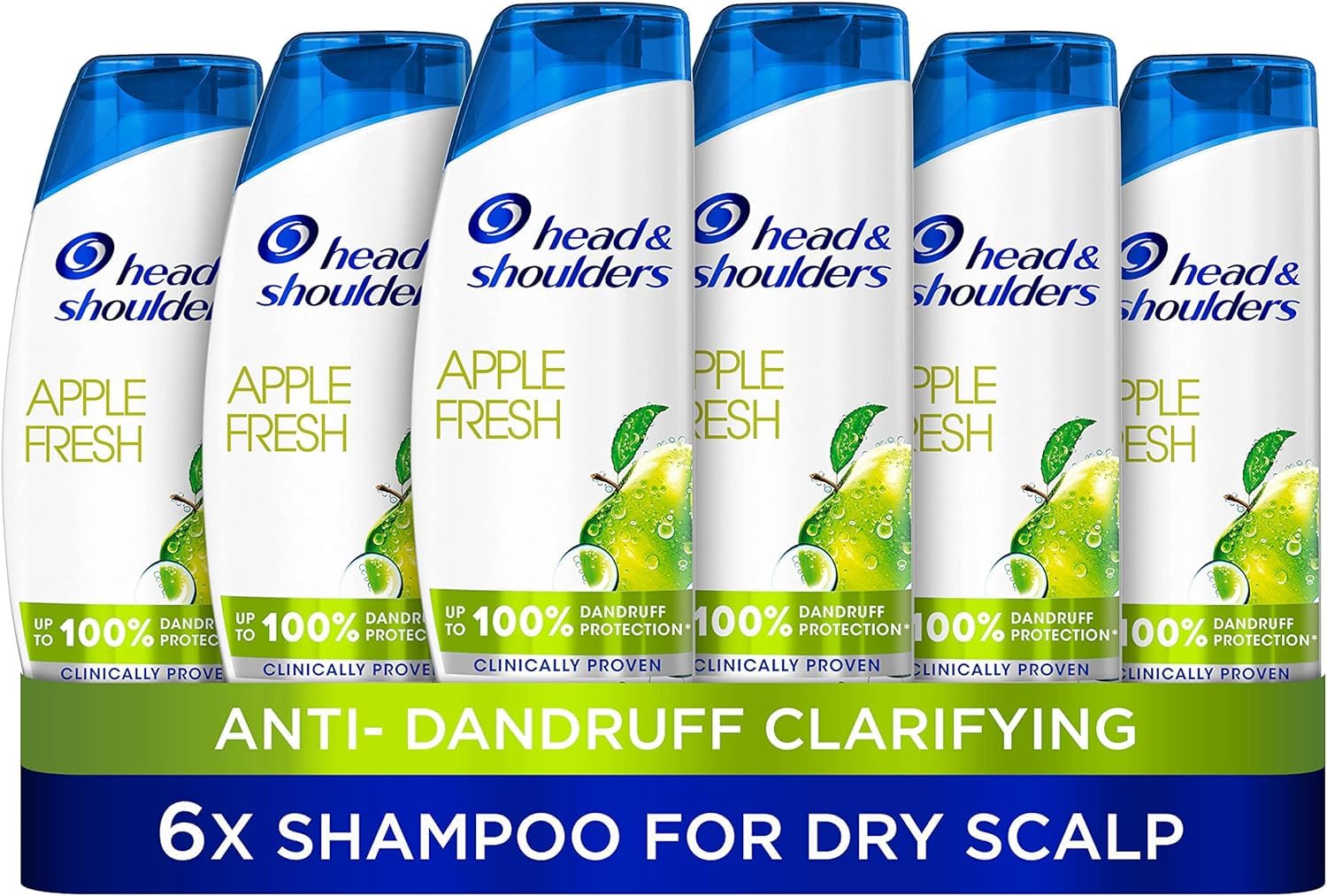 Head & Shoulders Apple Fresh Anti-Dandruff Shampoo for Daily Use, 250ml (6 Pack) 1