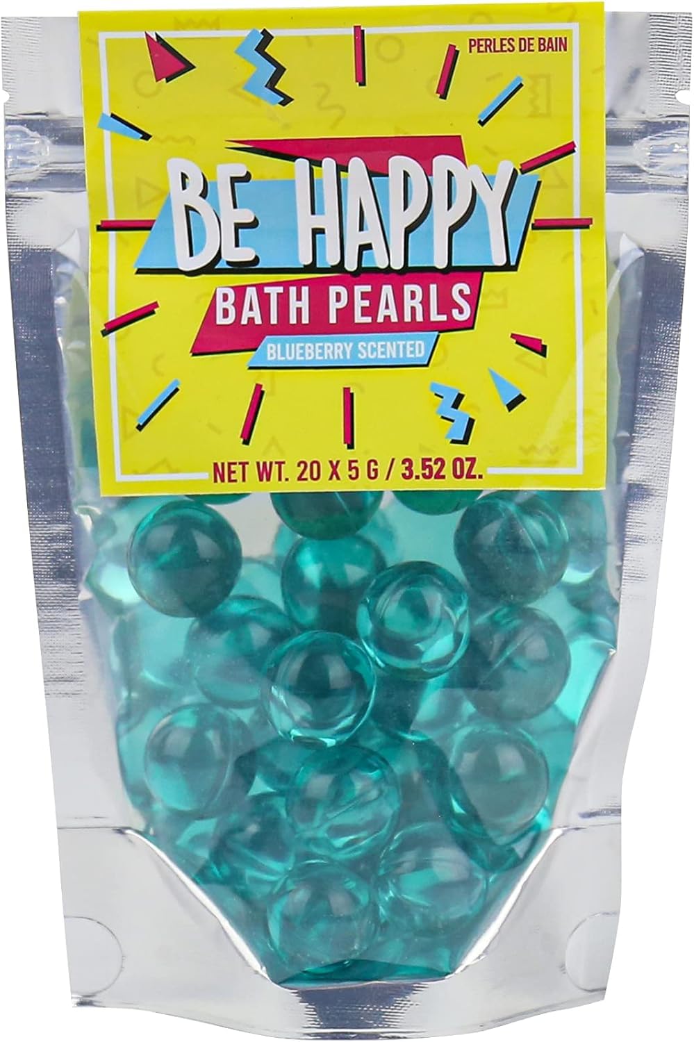 Gift Republic Be Happy 20-Pack Blueberry Scented Bath Pearls with Moisturizing Oil
