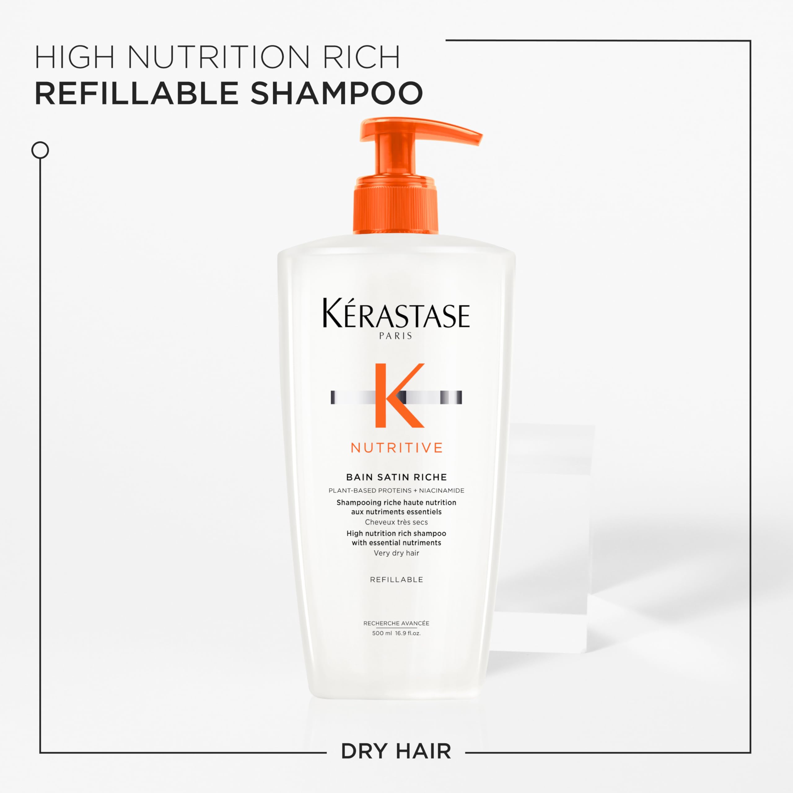 Kérastase Nutritive Bain Satin Gentle Hydrating Shampoo for Dry Hair 500ml 3
