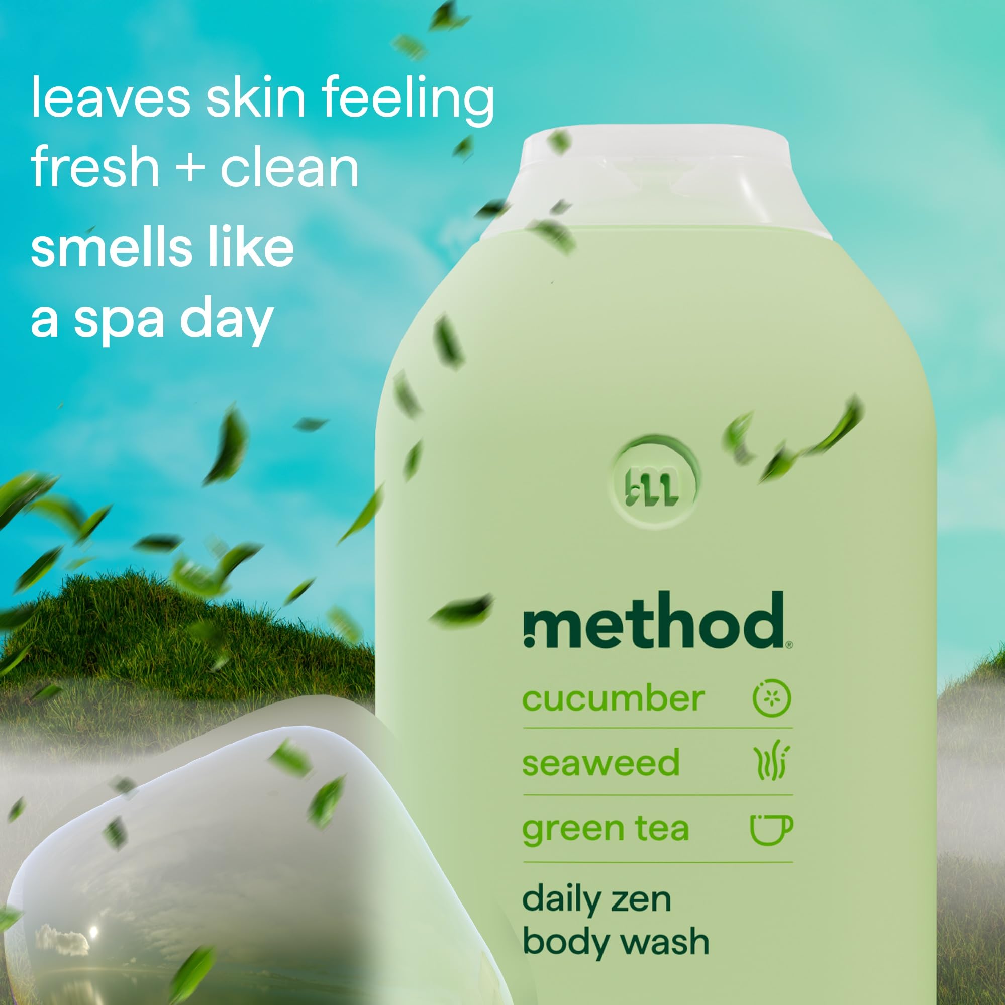 Method Daily Zen Body Wash with Cucumber, Seaweed, and Green Tea for Hydrated Skin 3
