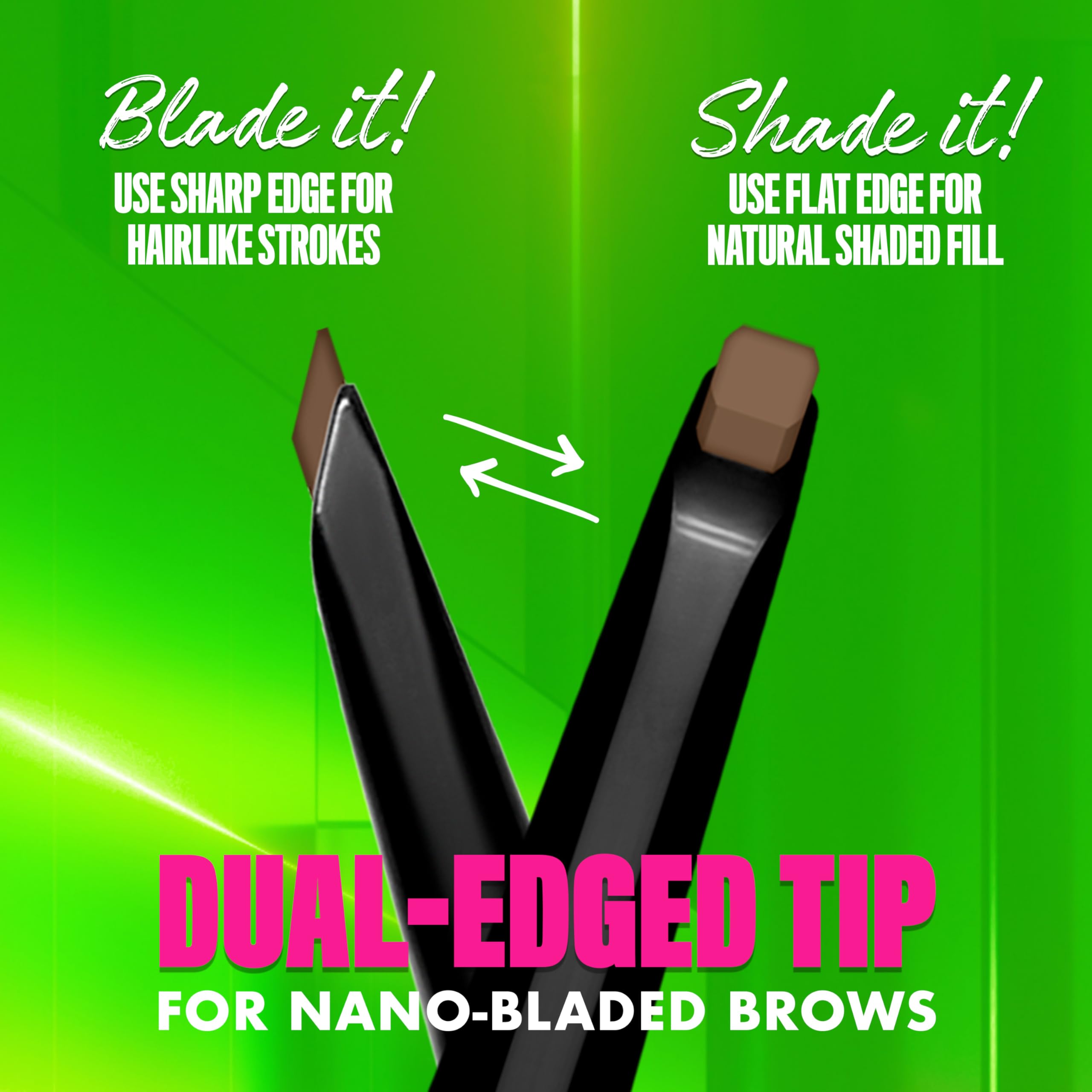 NYX Professional Makeup Blade & Shade Nano Brow Mechanical Pencil - Espresso - Up to 16HR Wear