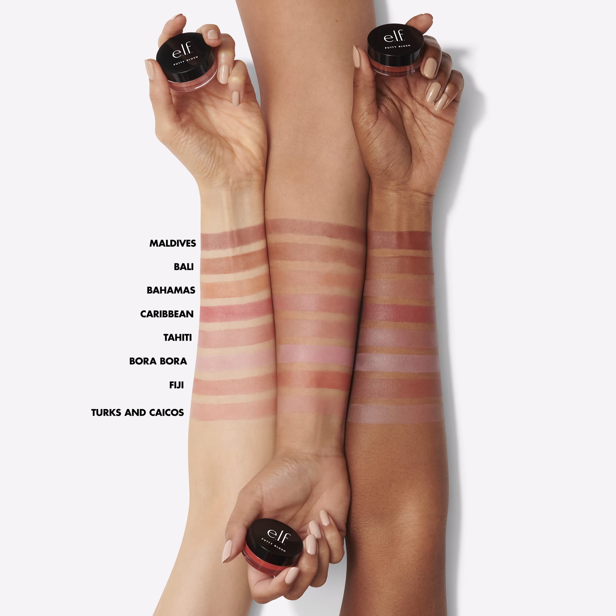 e.l.f. Putty Blush in Carribean - Creamy, Buildable, Argan Oil & Vitamin E Infused 6