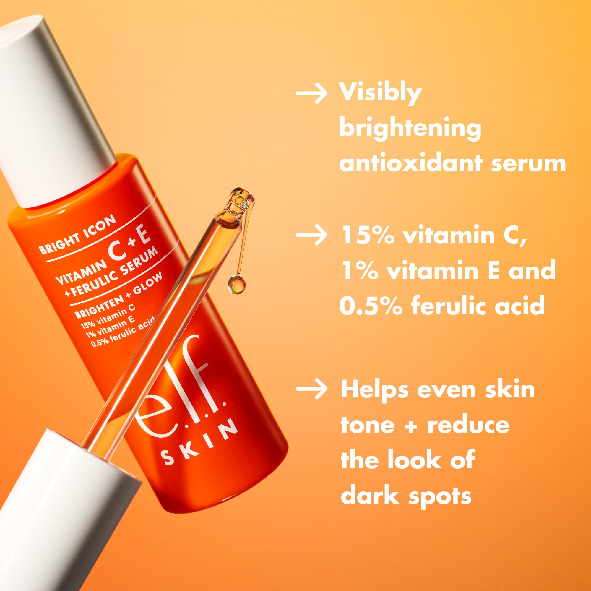 e.l.f. SKIN Bright Icon Vitamin C + E + Ferulic Serum Mini for Brightening 3