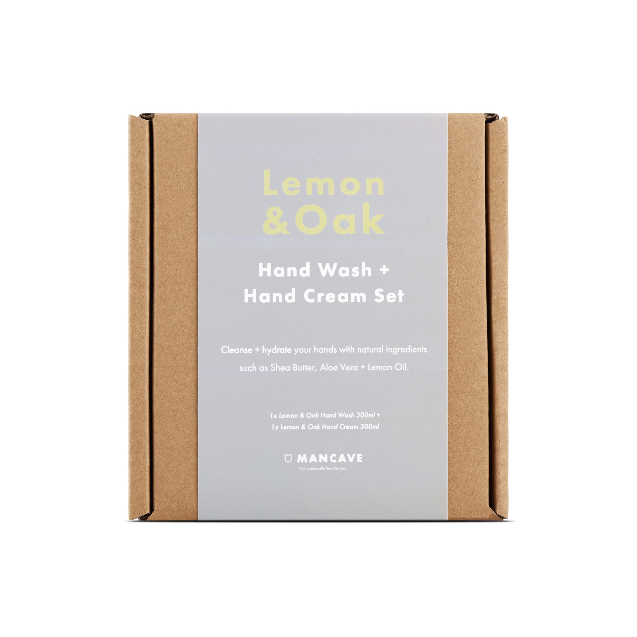 ManCave Lemon & Oak Hand Care Gift Set: Hand Wash & Nourishing Hand Cream