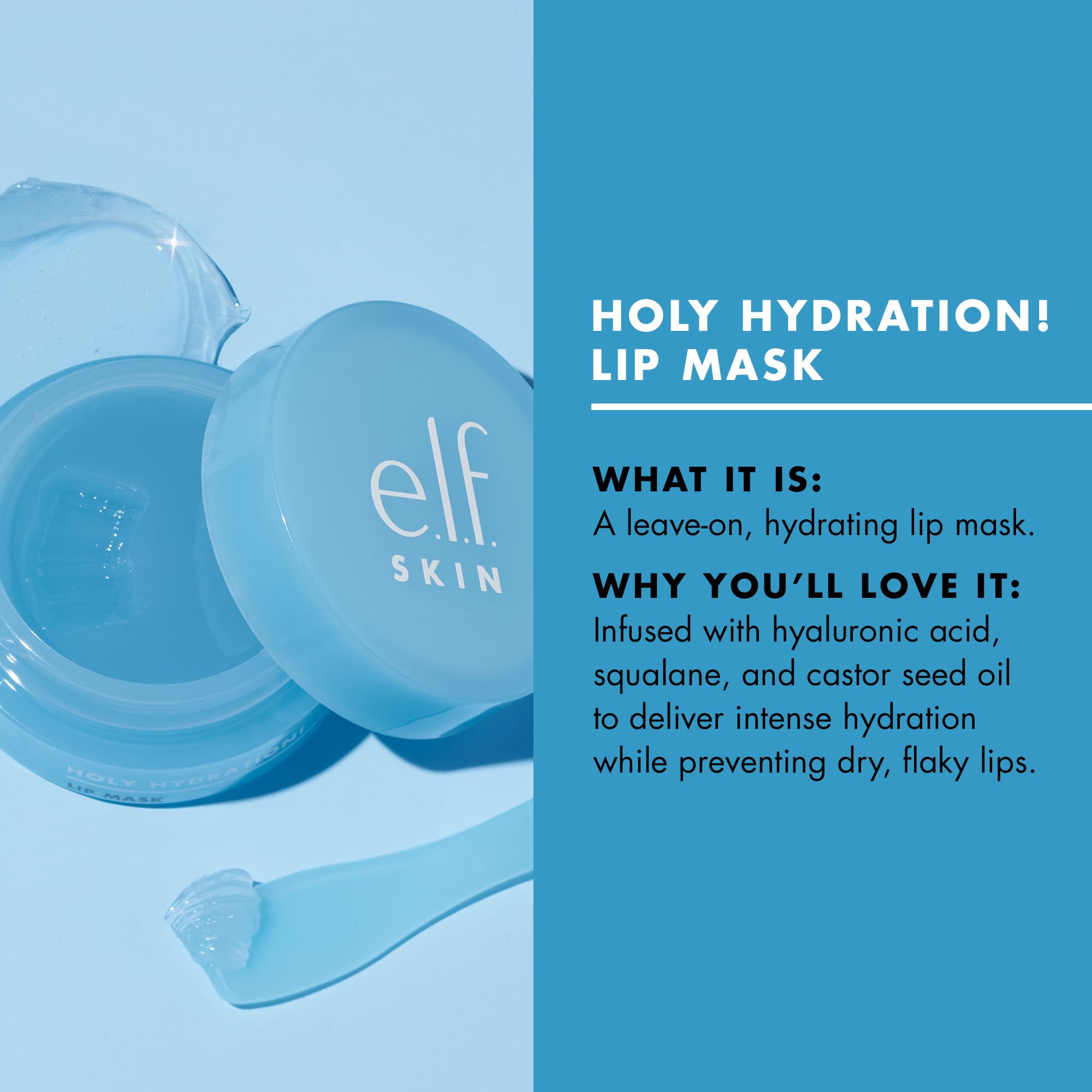 elf Skin Holy Hydration! Lippenmaske, feuchtigkeitsspendende Leave-on-Maske für weiche und geschmeidige Lippen. 3