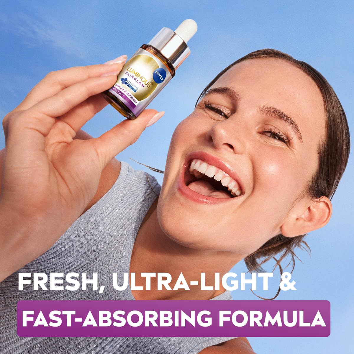 NIVEA Luminous 630 Even Glow Serum mit Thiamidol 15ml, Serum für das Gesicht mit 5