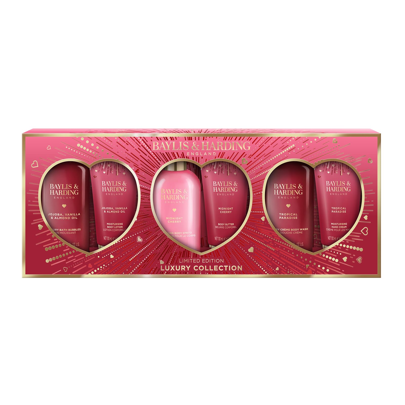 Baylis & Harding Midnight Cherry Limited Edition Body Pamper Gift Set - Vegan Friendly
