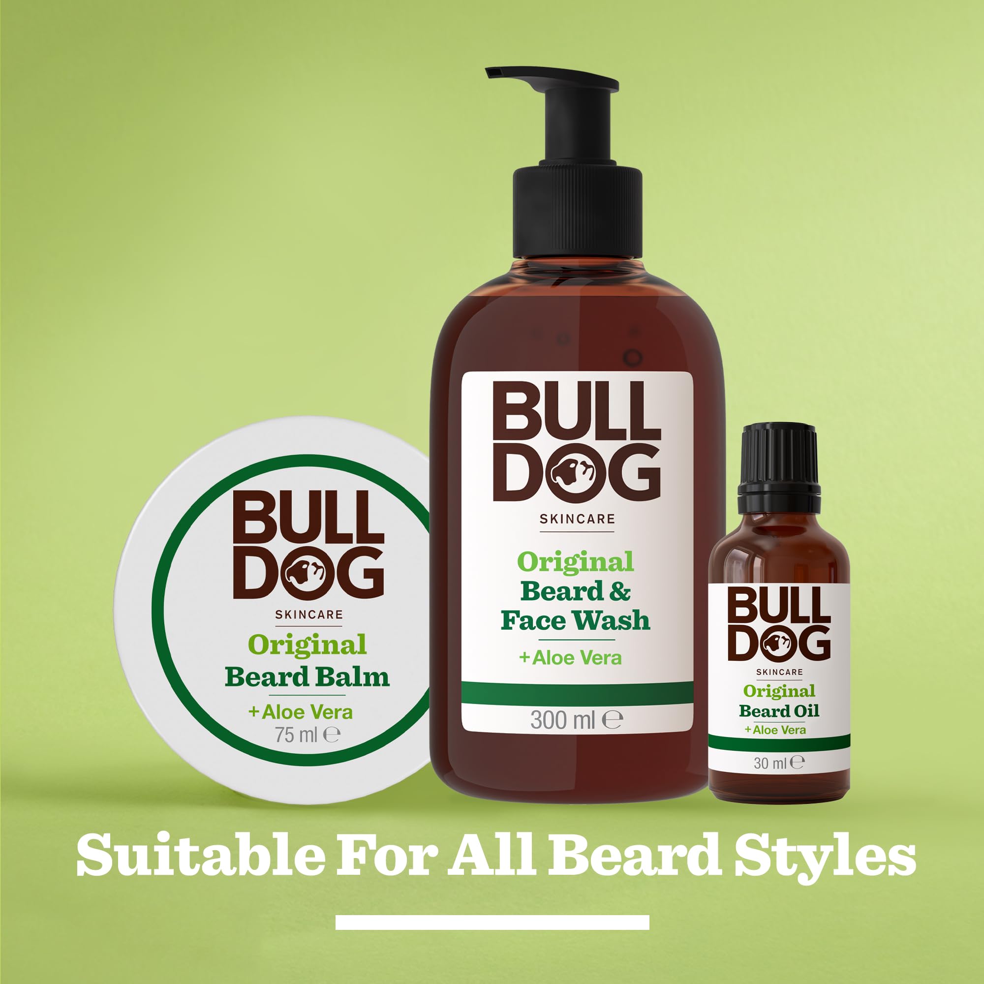 BULLDOG SKINCARE Original 2-in-1 Beard & Face Wash for Men, 300 ml