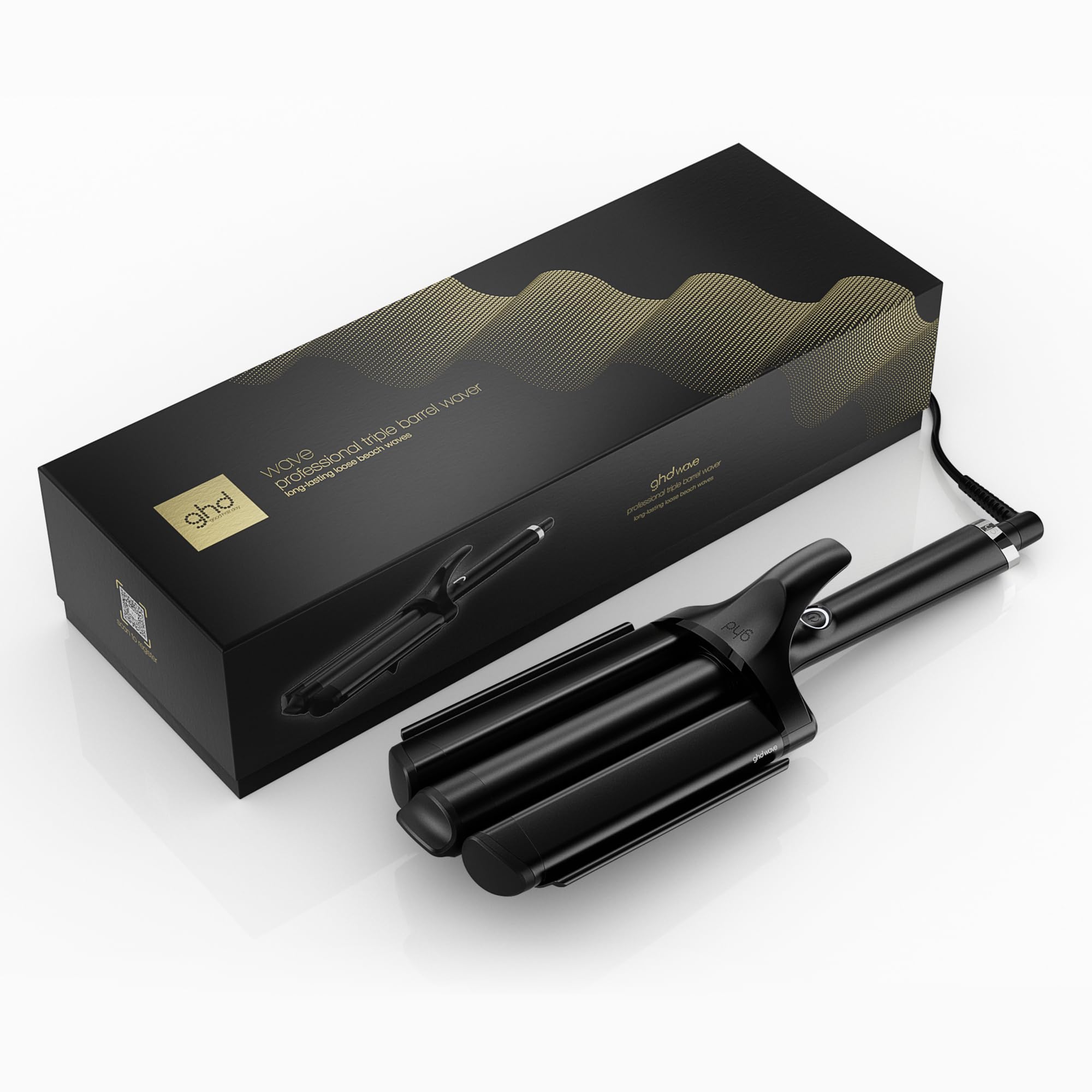 ghd Wave Triple Barrel Waver in Black for Quick, Loose Beach Waves