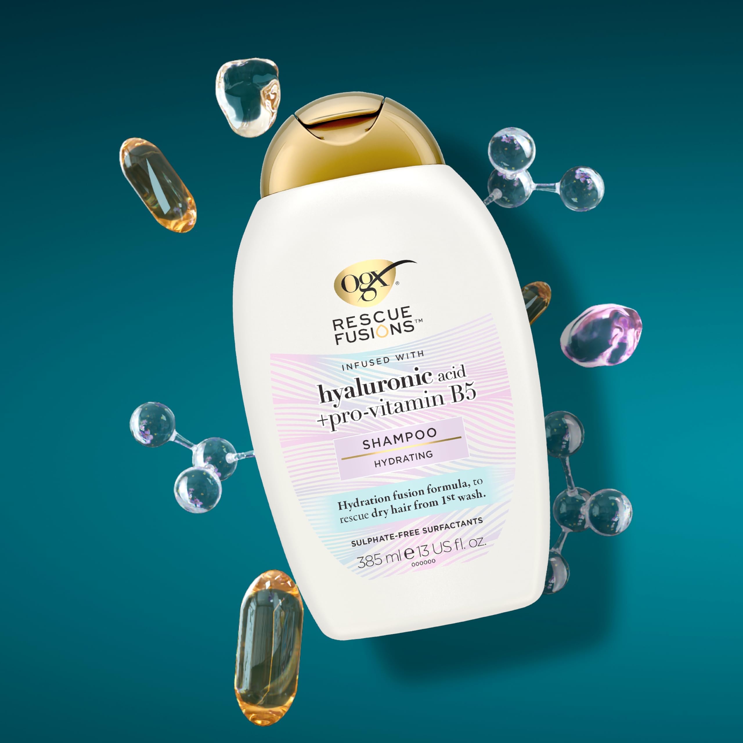 OGX Rescue Fusions Hydrating Shampoo with Hyaluronic Acid & Pro-Vitamin B5 2