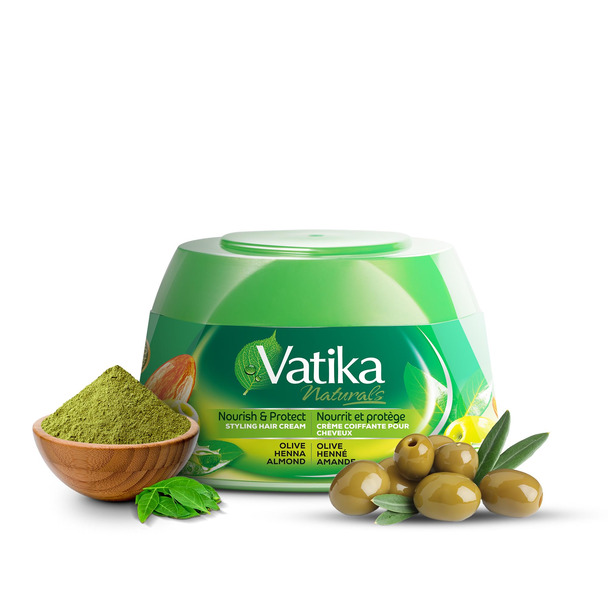Vatika Naturals Hair Cream - Nourish & Protect with Olive, Henna & Almond (210ml)