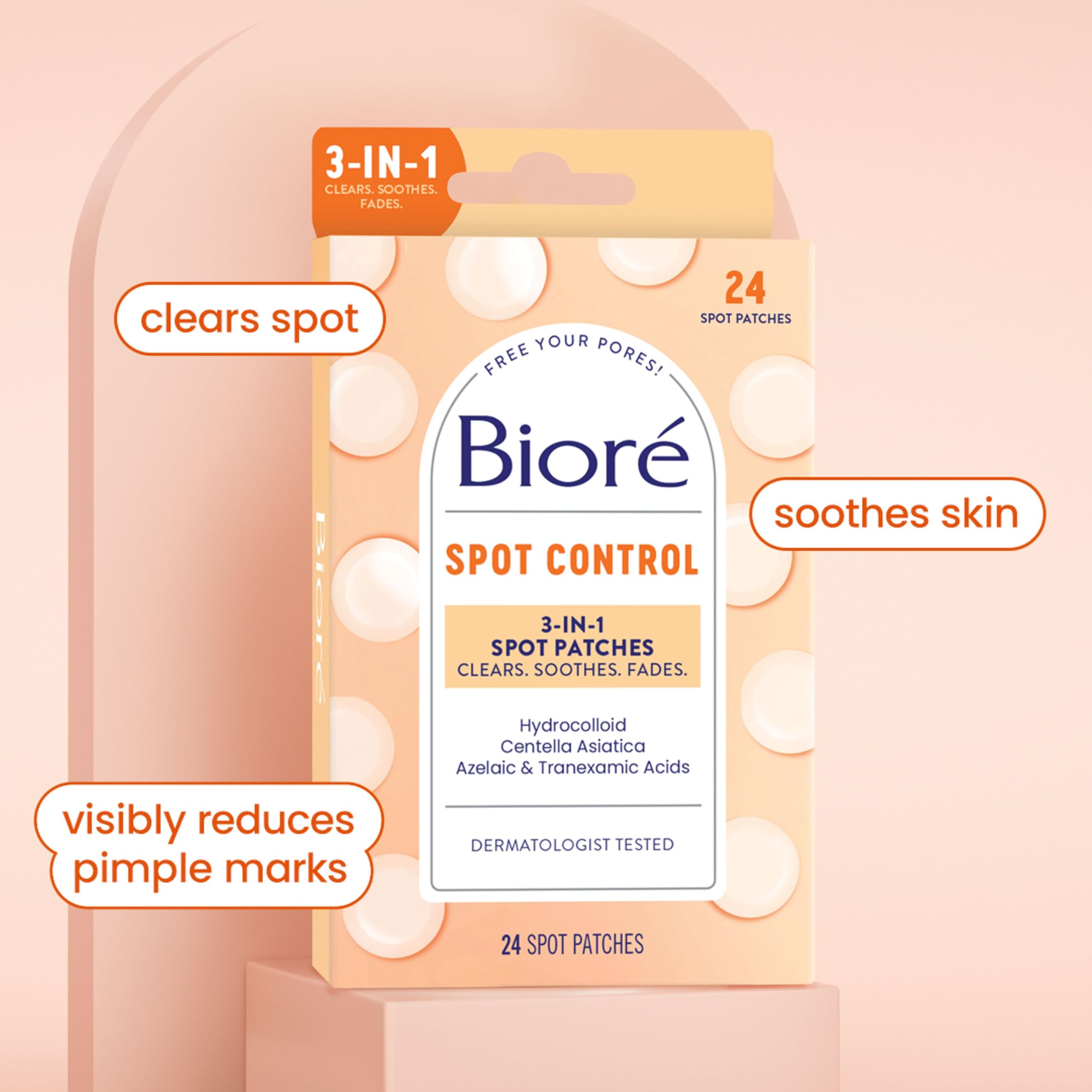 Bioré Spot Control 3-in-1 Hydrocolloid Patches with Azelaic & Tranexamic Acid