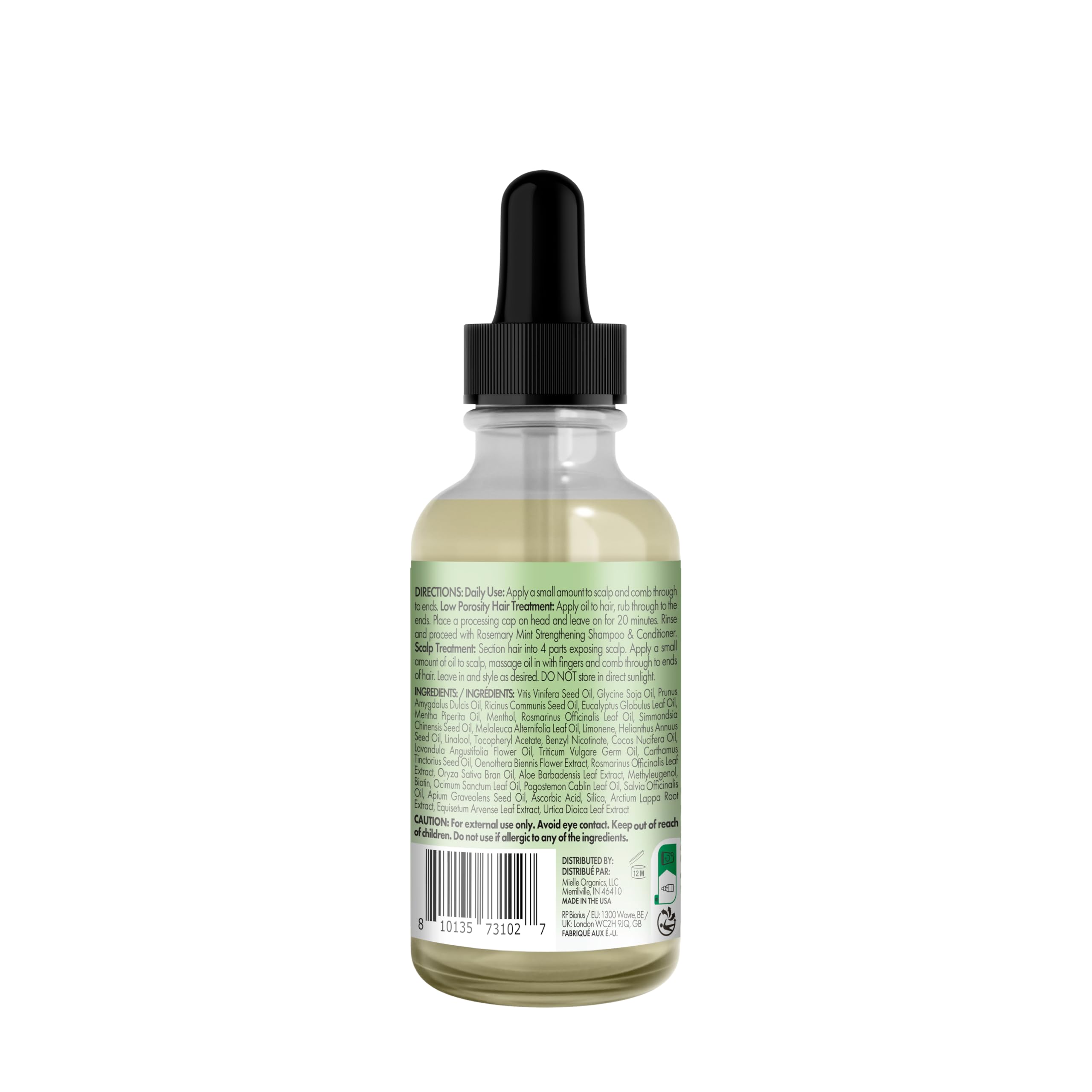 Mielle Rosemary & Mint Light Hair Oil with Biotin for Strengthening, Split Ends & Dry Scalp Treatment