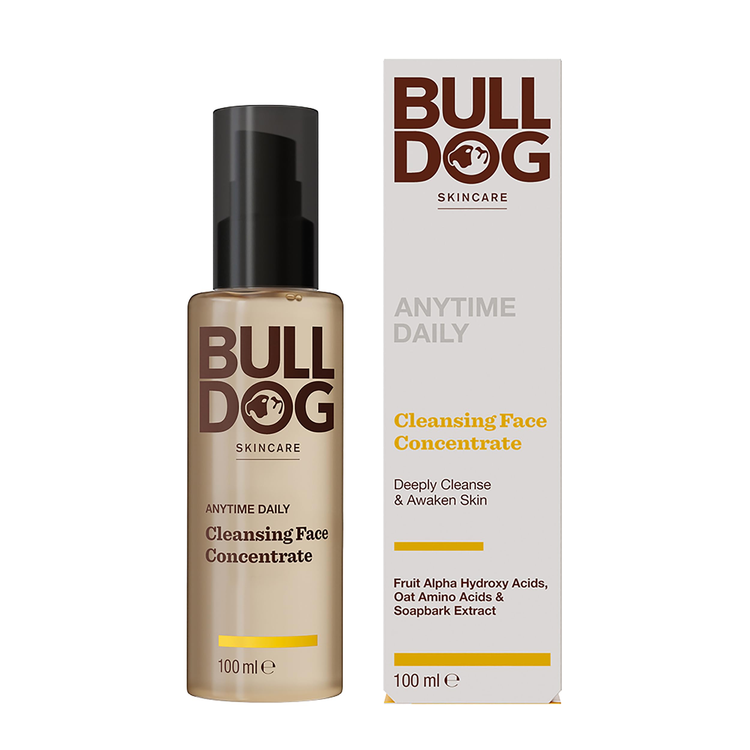 BULLDOG SKINCARE Anytime Daily Cleansing Concentrate for Men | Face Wash with Natural Acids