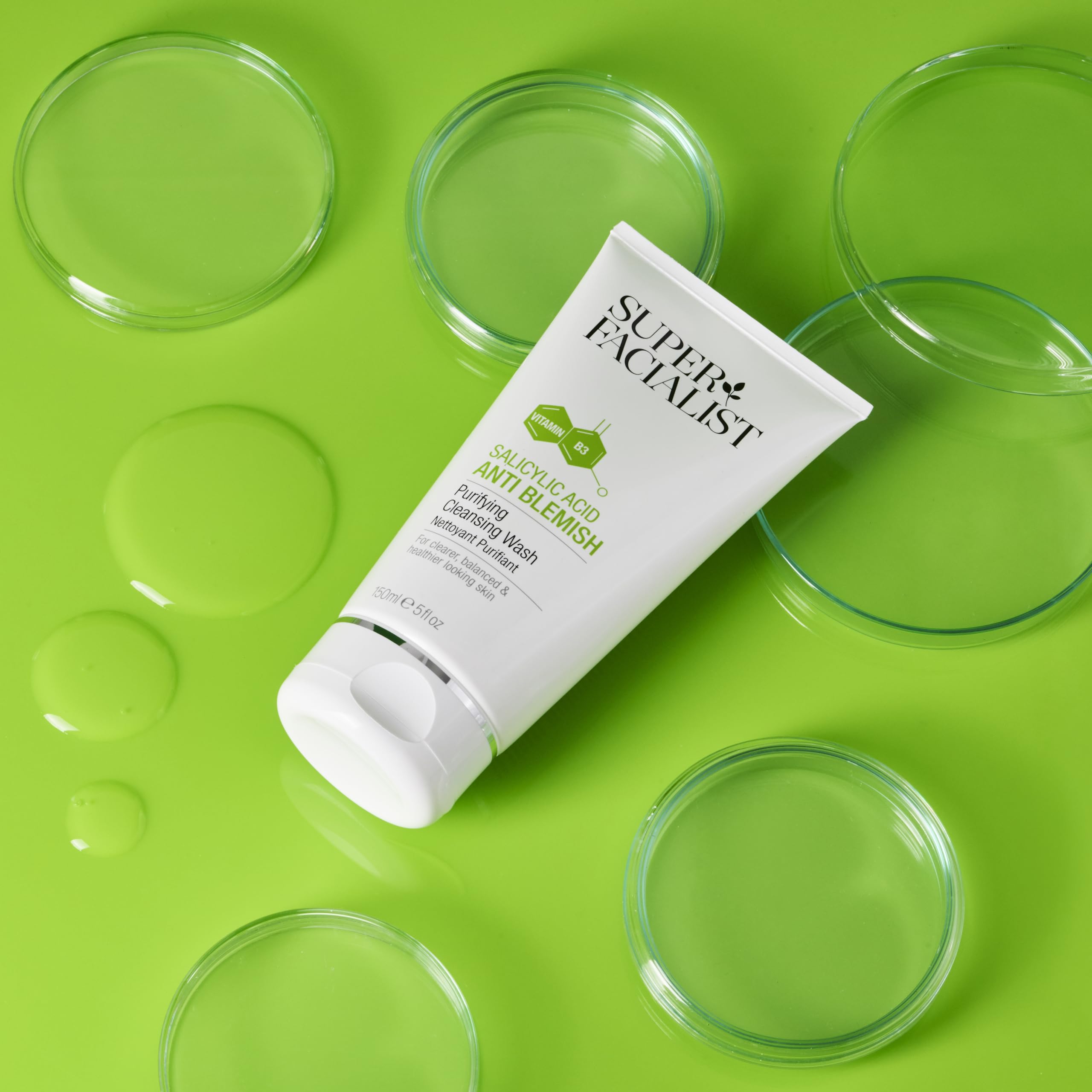 Super Facialist – Reinigungsgel mit Salicylsäure, Niacinamid (Vitamin B3), für reine und klare Haut und zur Behandlung von Akne, 150 ml 3