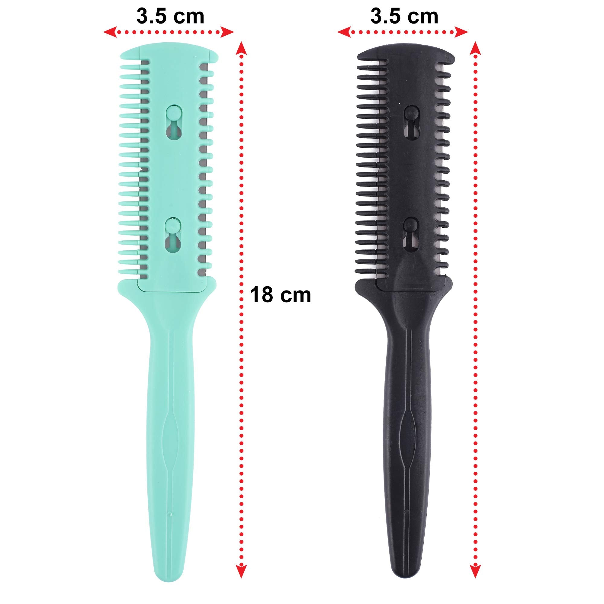 Fine Lines Double Sided Hair Razor Comb, Pack of 2 - Thinning and Split End Remover 3