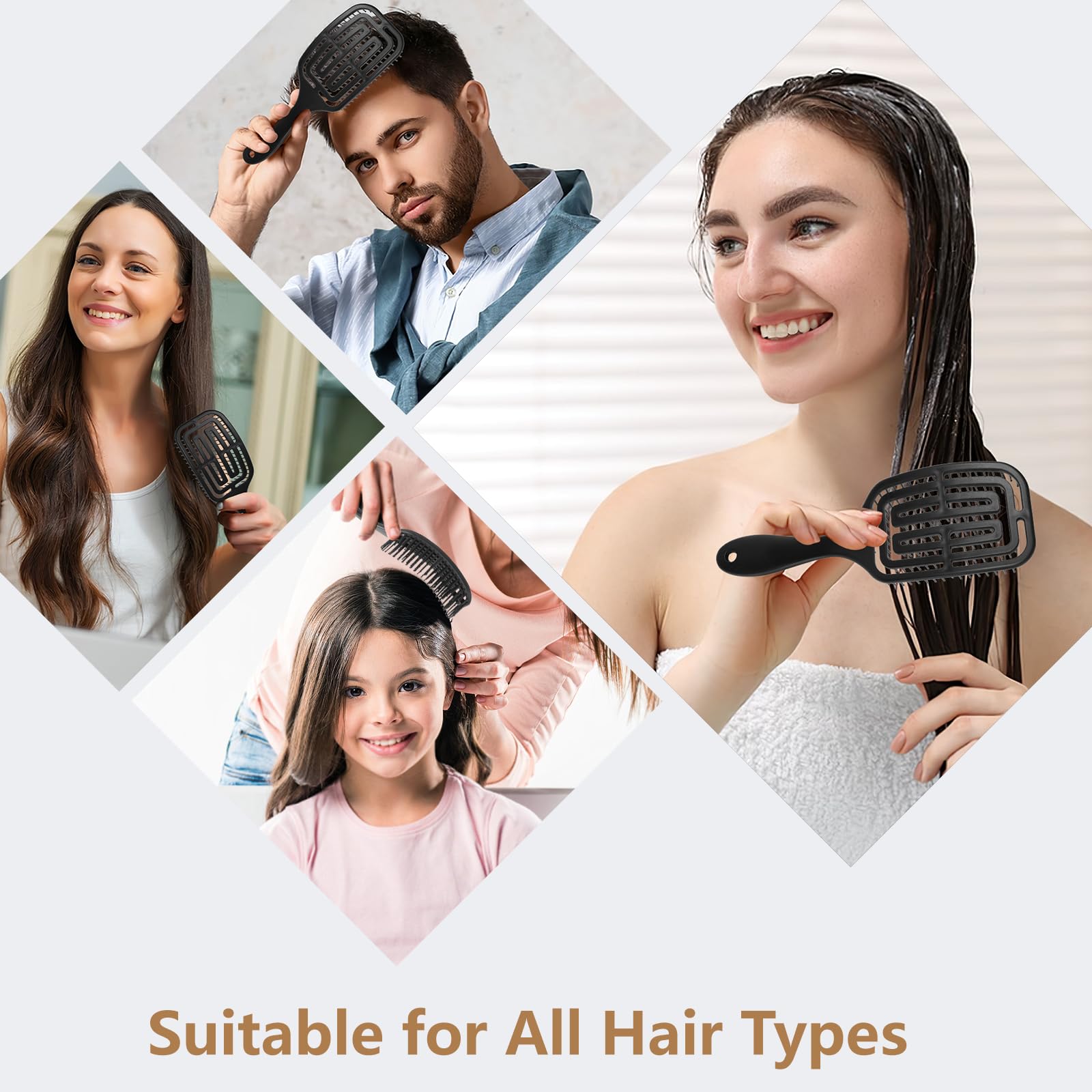 Oderra Ergonomic Anti-Breakage Hairbrush for Wet or Dry Hair 4