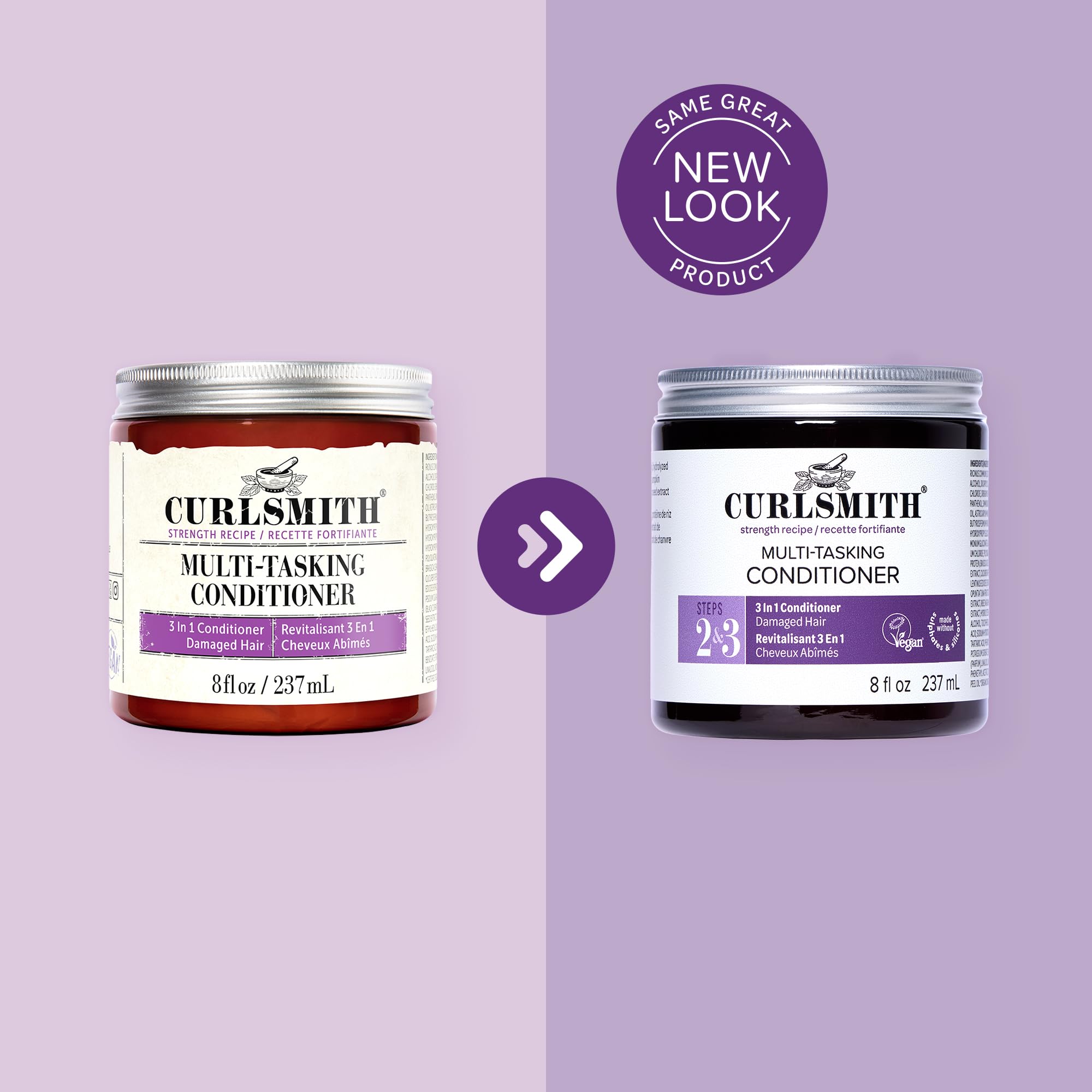 CURLSMITH Multi-Tasking Conditioner 3 in 1 for Damaged Hair, Protein Moisture Balance 237ml 5