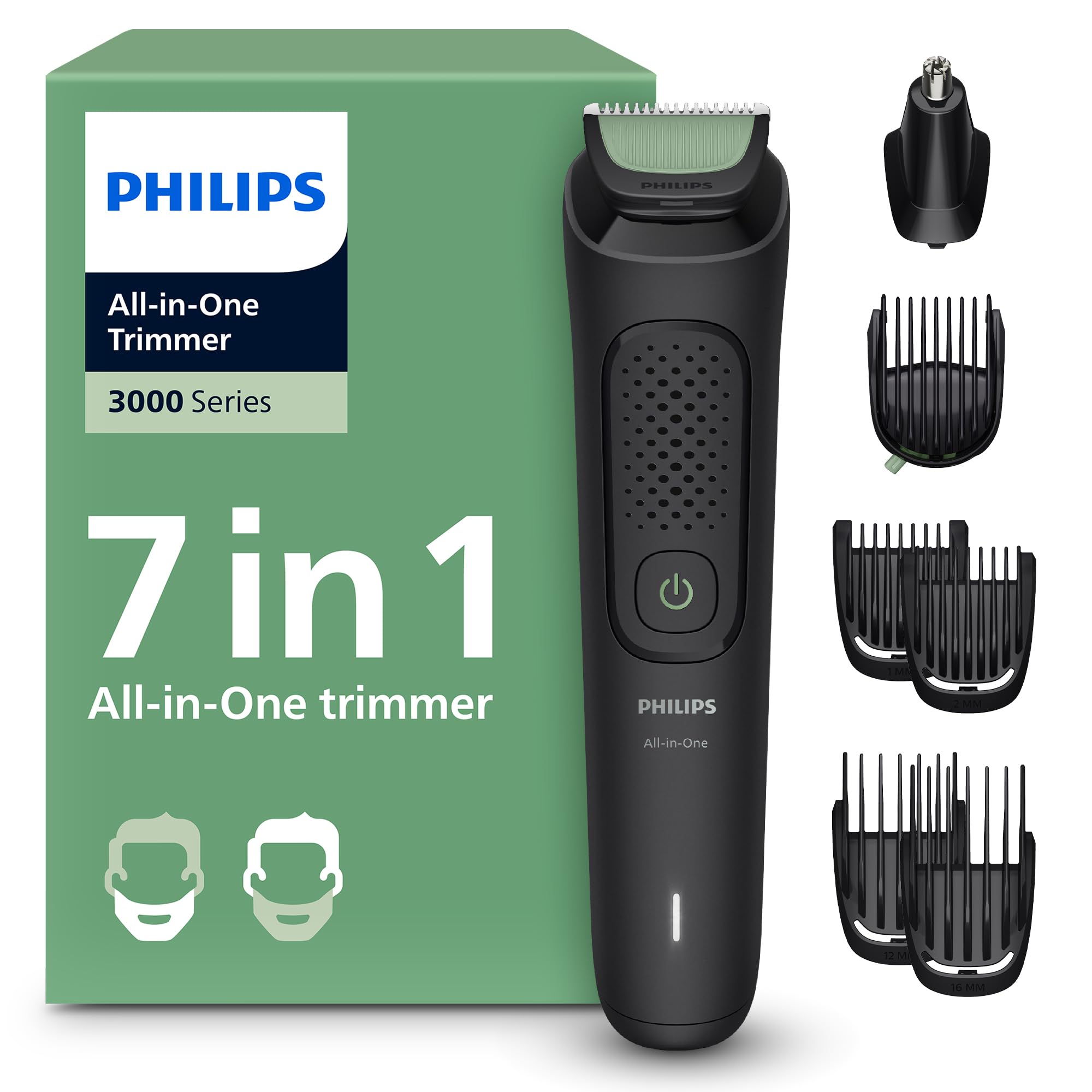 Philips Multigroom 3000 Series 7-Piece All-in-One Trimmer for Beard, Hair, and Nose
