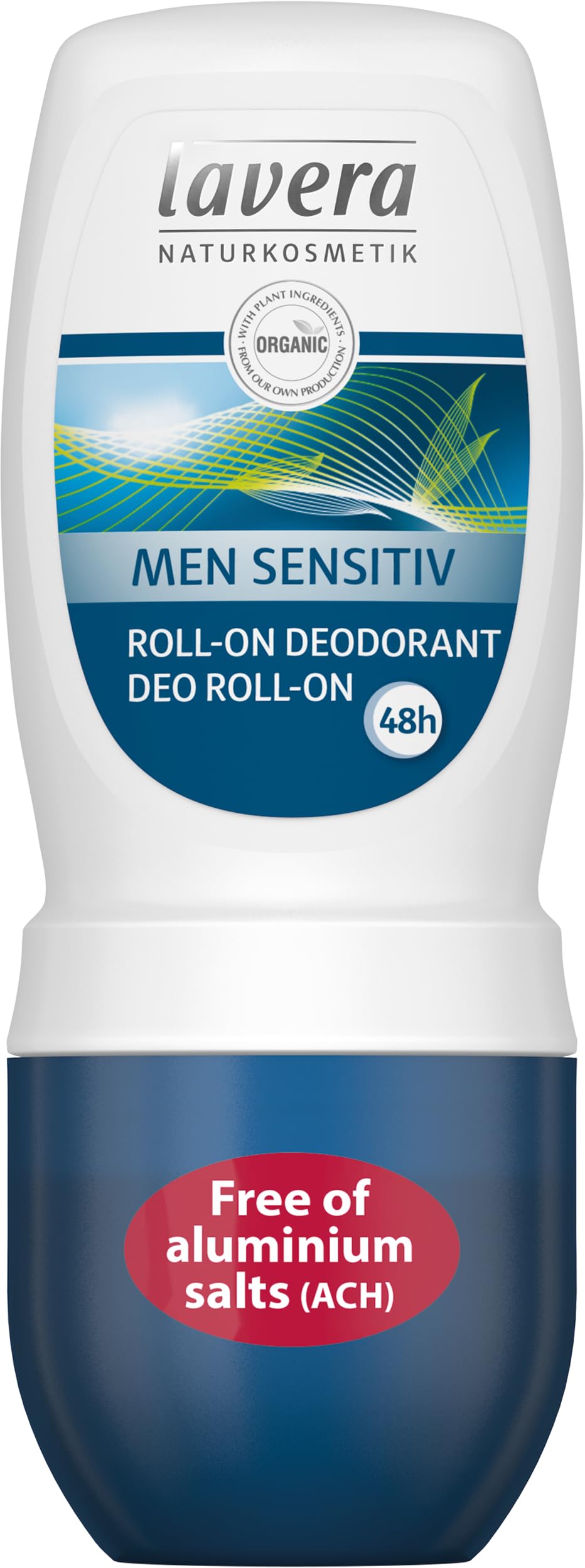 lavera Men 48hr Sensitive Deo Roll-on Stick with Organic Aloe Vera & Bamboo