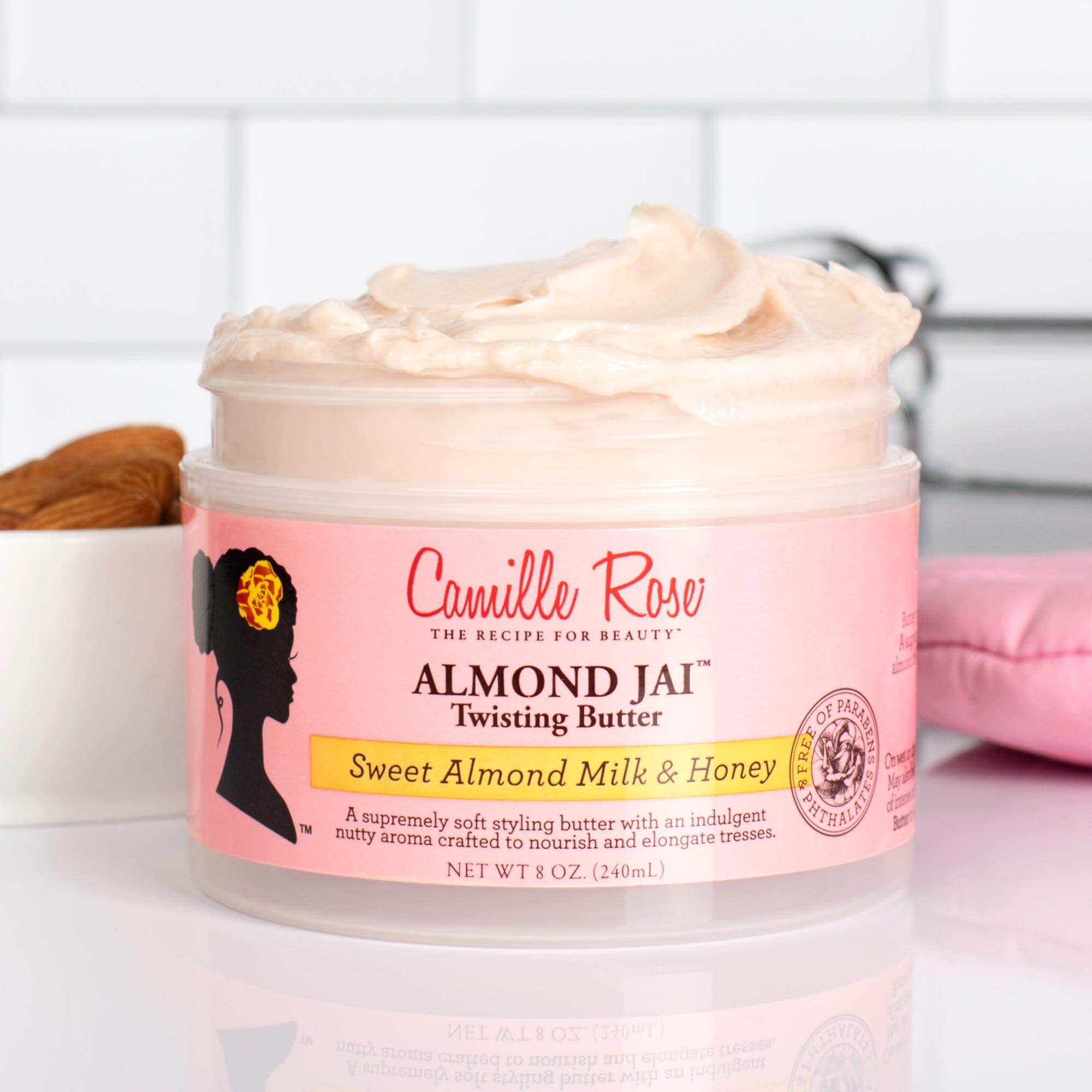 Camille Rose Naturals Almond Jai Twisting Butter for Defined Coils, Curls, and Waves 240ml 8