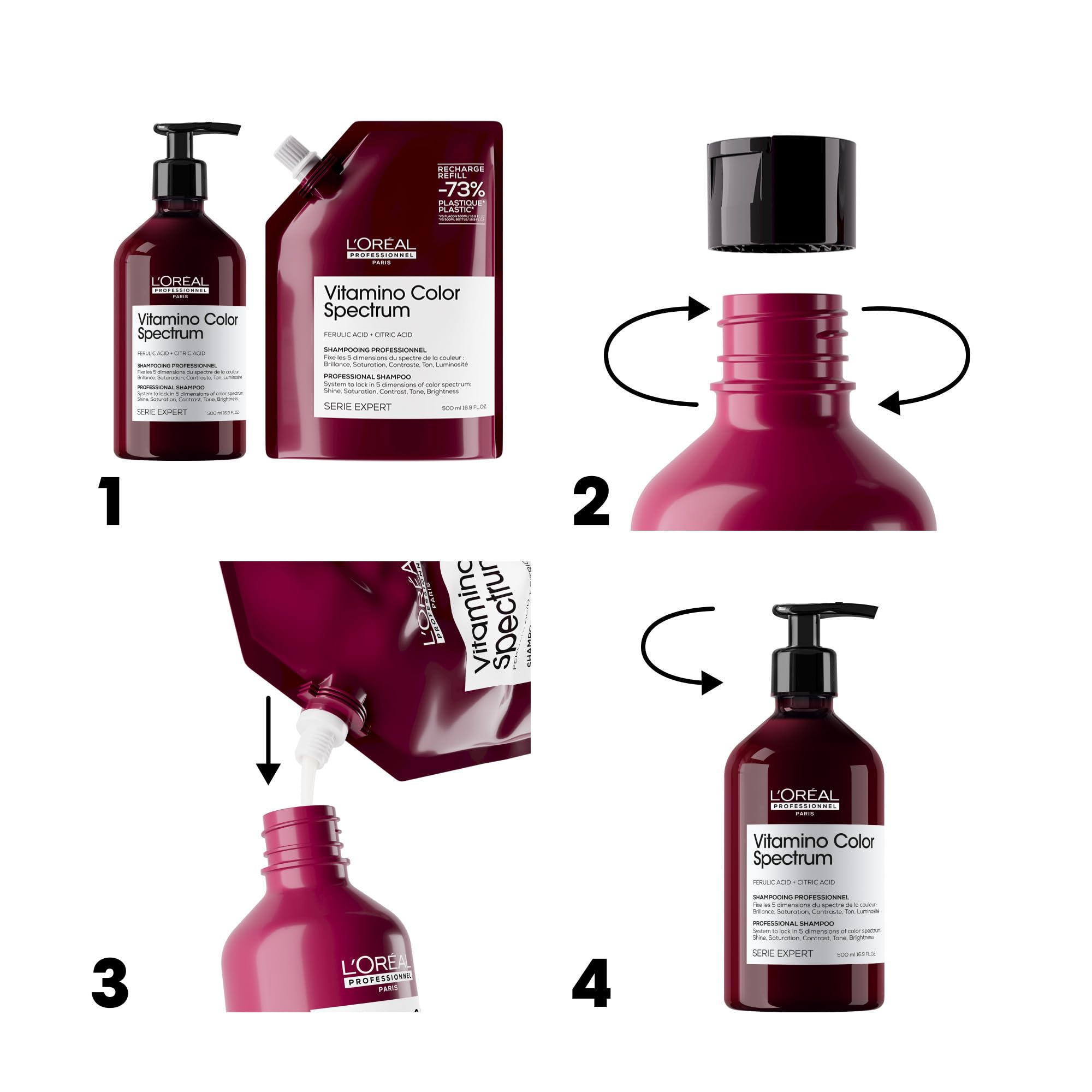 L'Oréal Professionnel Vitamino Color Spectrum Sulphate Free Shampoo for Coloured Hair 4