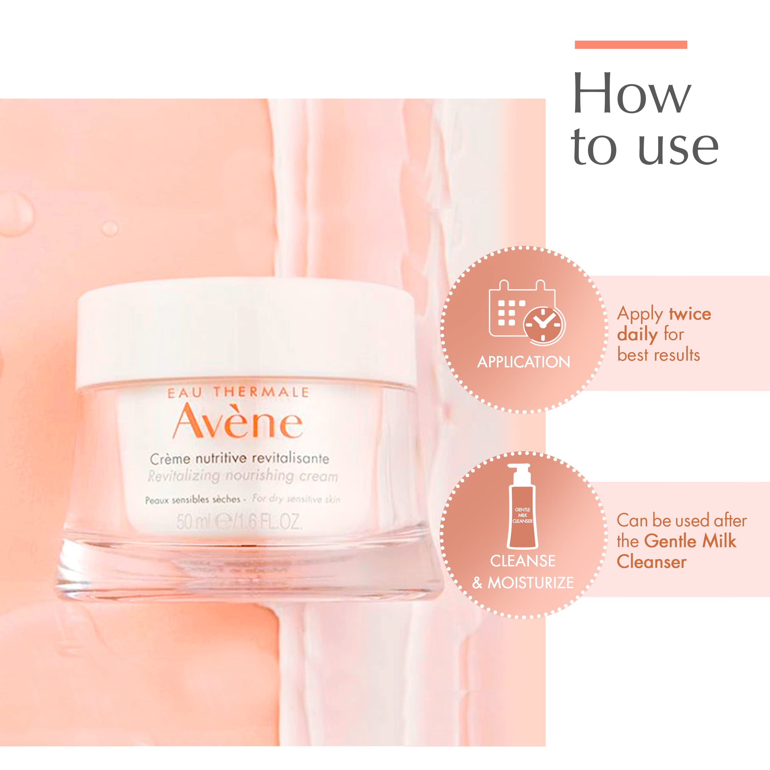 Avène Revitalising Nourishing Cream for Dry, Sensitive Skin 50ml 5