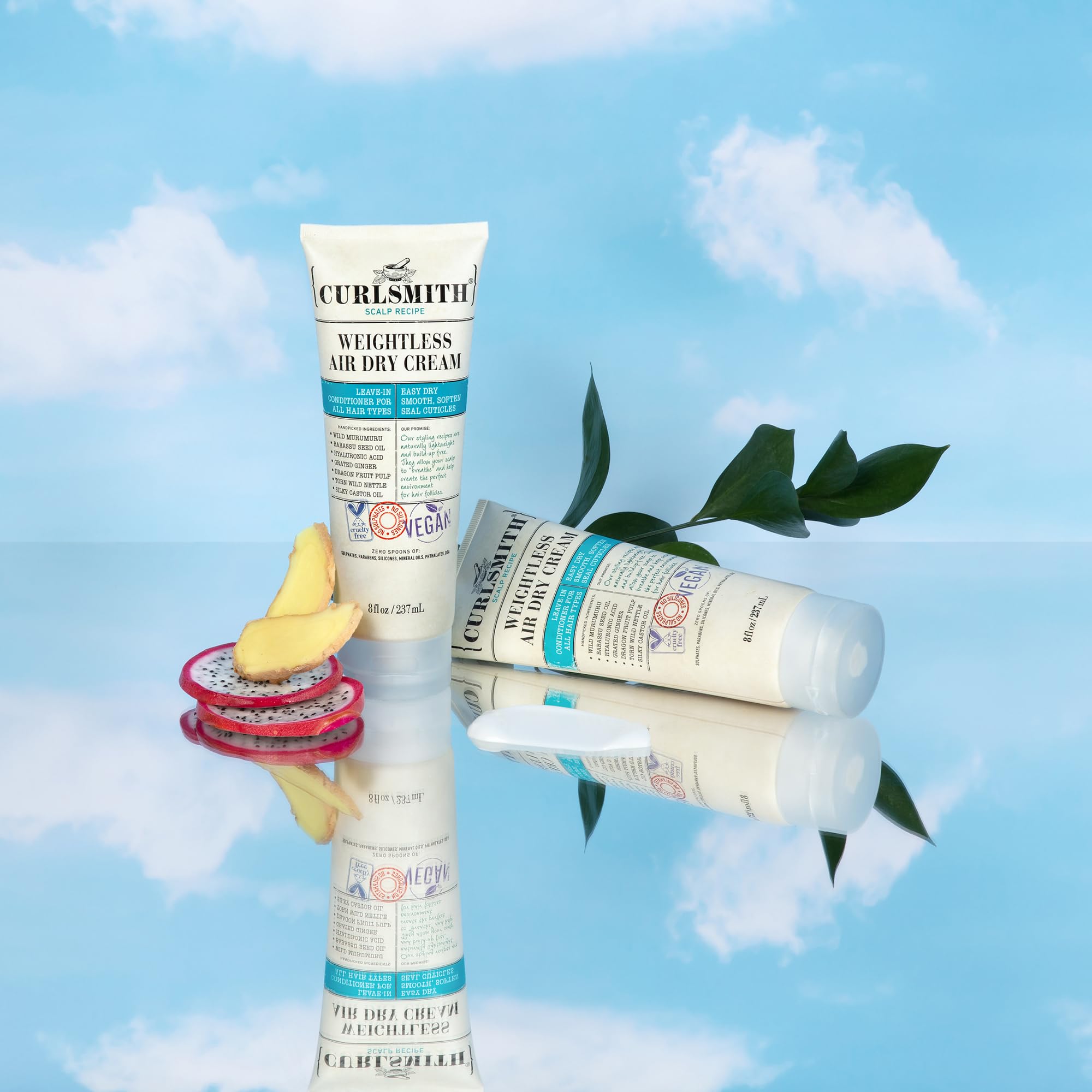 CURLSMITH Weightless Air Dry Cream - Vegan Leave-In Conditioner for Soft, Manageable Hair 3