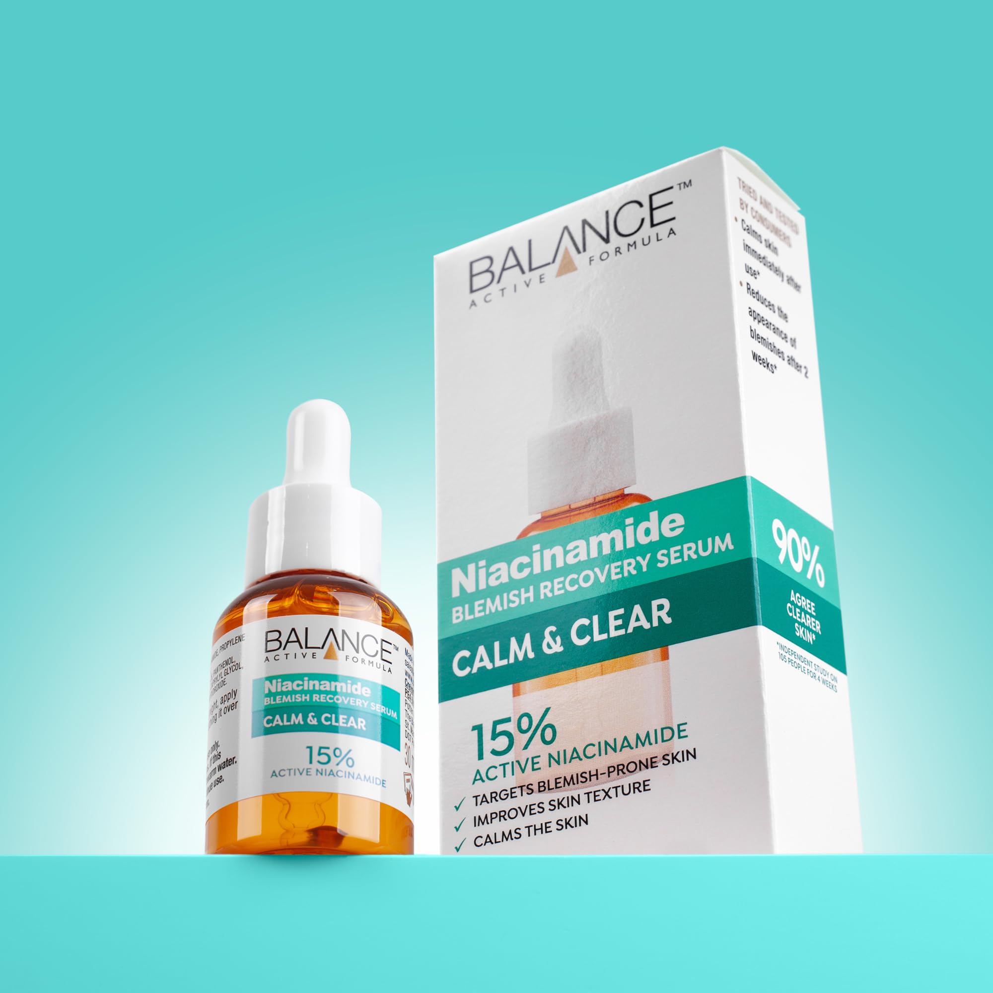 Balance Active Formula 15% Niacinamid Serum zur Bekämpfung von Hautunreinheiten (30 ml) - Enthält 6