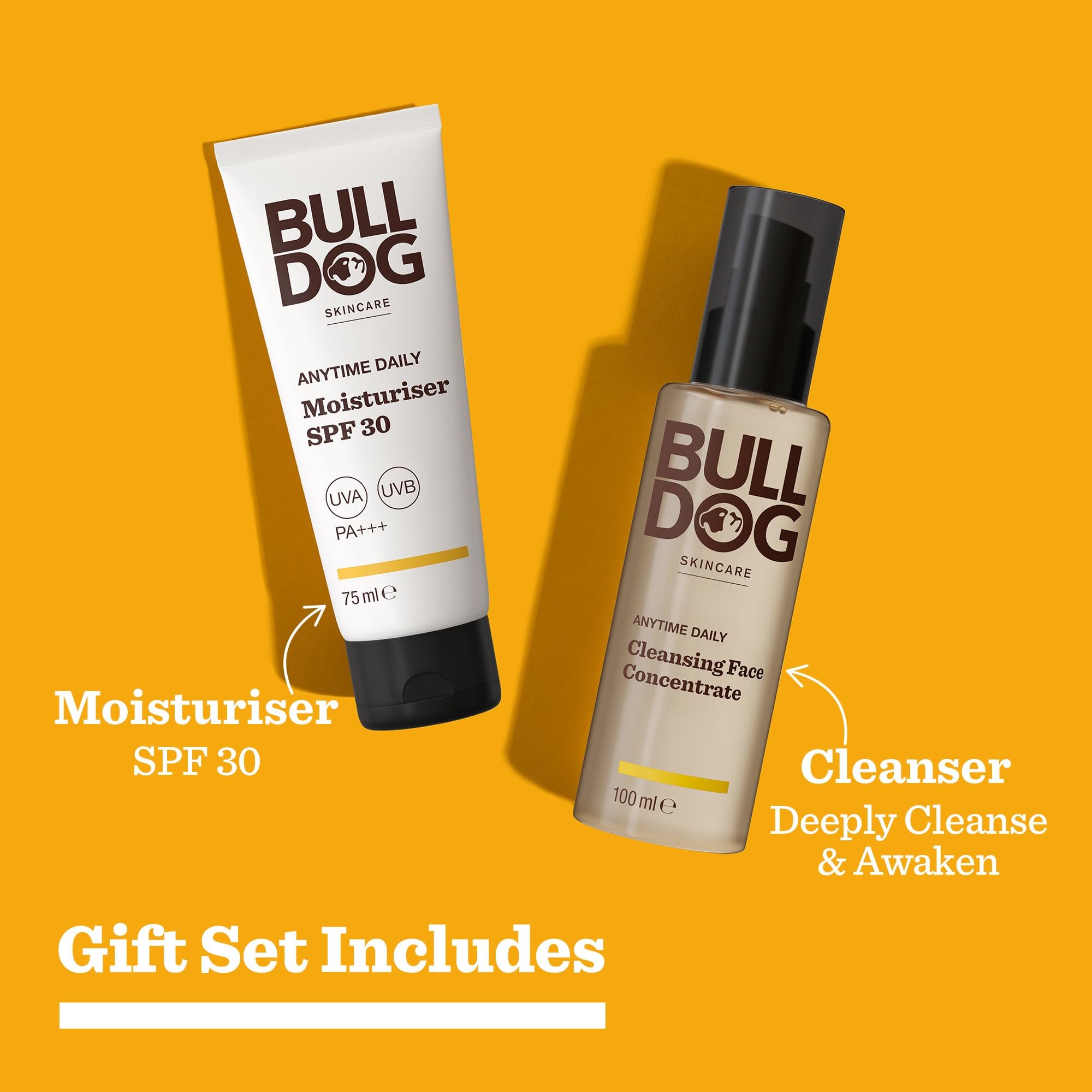 Bulldog Men's Anytime Daily Duo Gift Set with SPF 30 Moisturiser