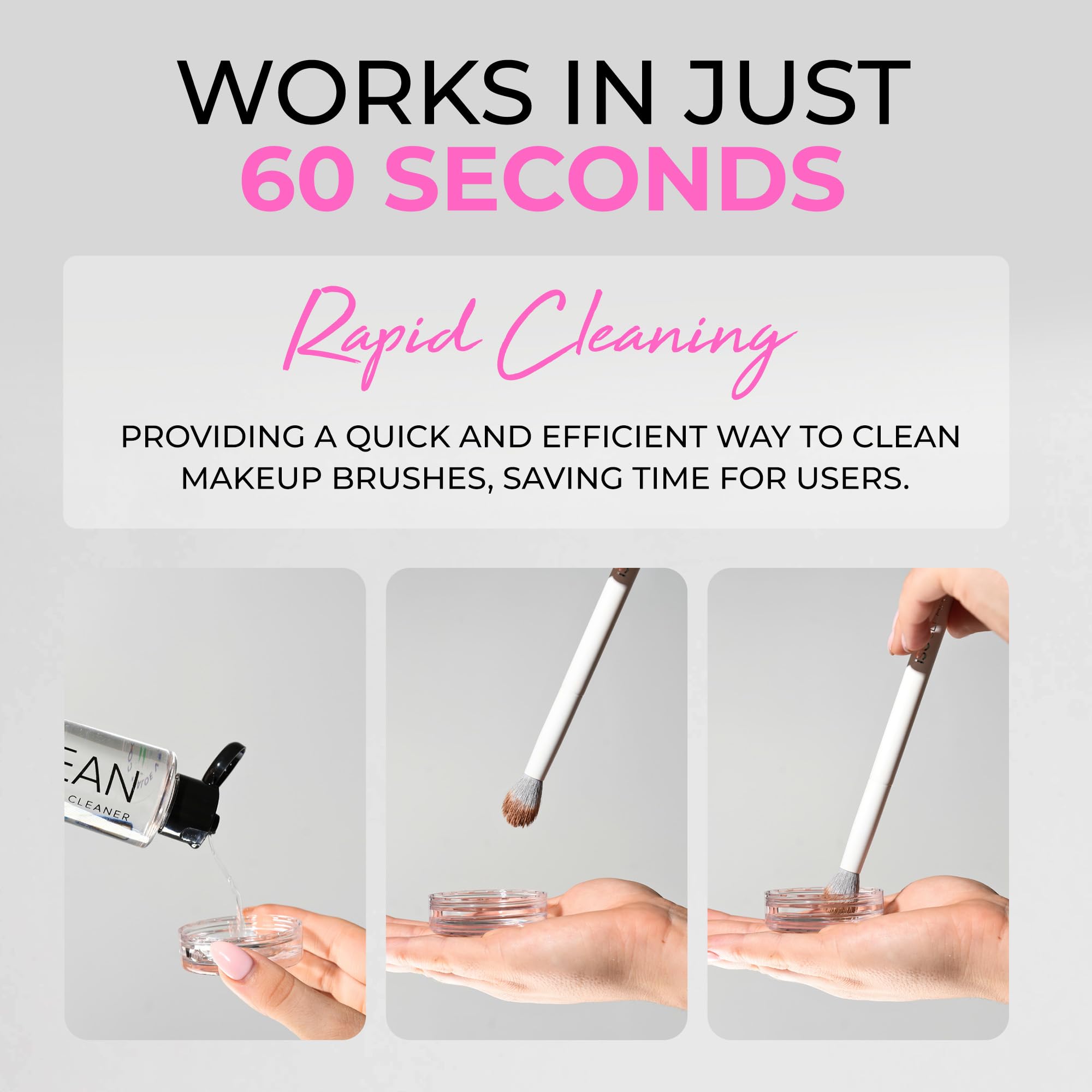 ISOCLEAN Make-up-Pinselreiniger mit Tauchschale – Flüssiger Make-up-Reiniger zum einfachen Dosieren für Make-up-Pinsel und -Werkzeuge – Reinigt Borsten – Trocken in 60 Sekunden (kein Abspülen erforderlich) – Vegan, tierversuchsfrei – 275 ml 5