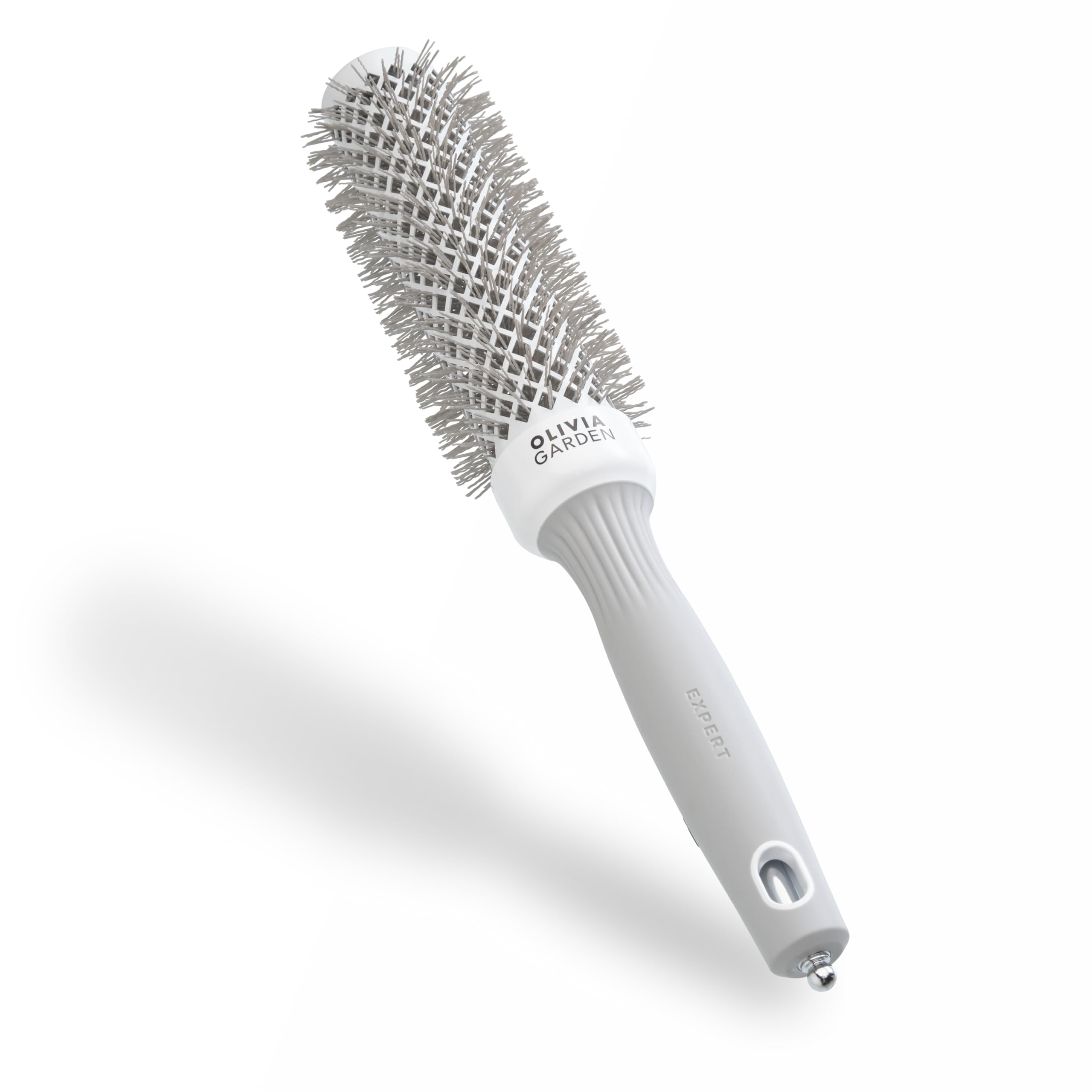 Olivia Garden Expert Blowout Speed Ceramic Round Brush 35mm - Extra Long Barrel for Faster Styling
