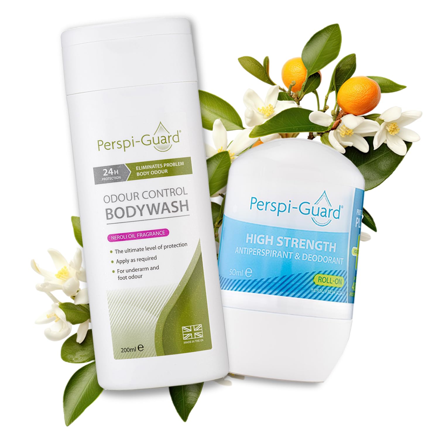 Perspi-Guard Antibacterial Body Wash & 48 Hr Antiperspirant Duo with Neroli Scent