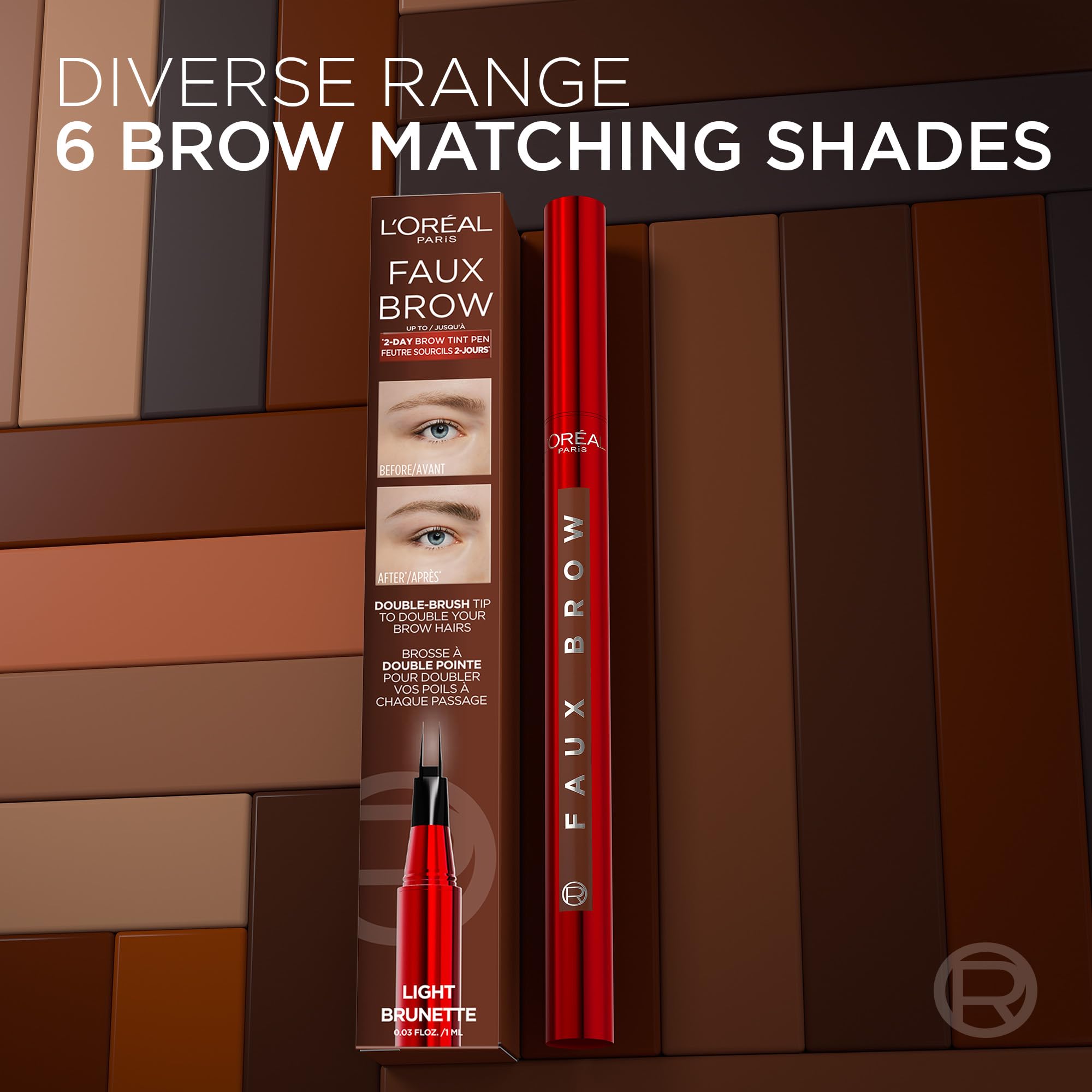 L'Oréal Paris Infallible Faux Brow Tint Pen - Double Brush Tip for Hair-Like Strokes 7